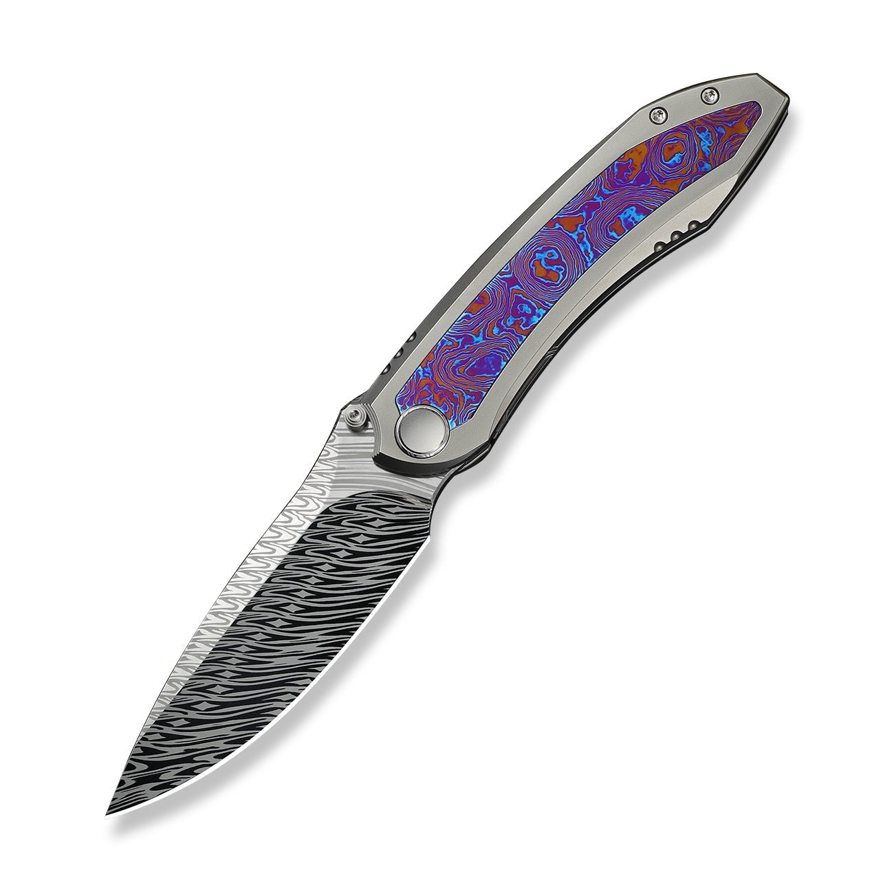 WEKNIFE Winsome  大马士革钢 钛手柄 WE23092-DS1 火焰色 6660