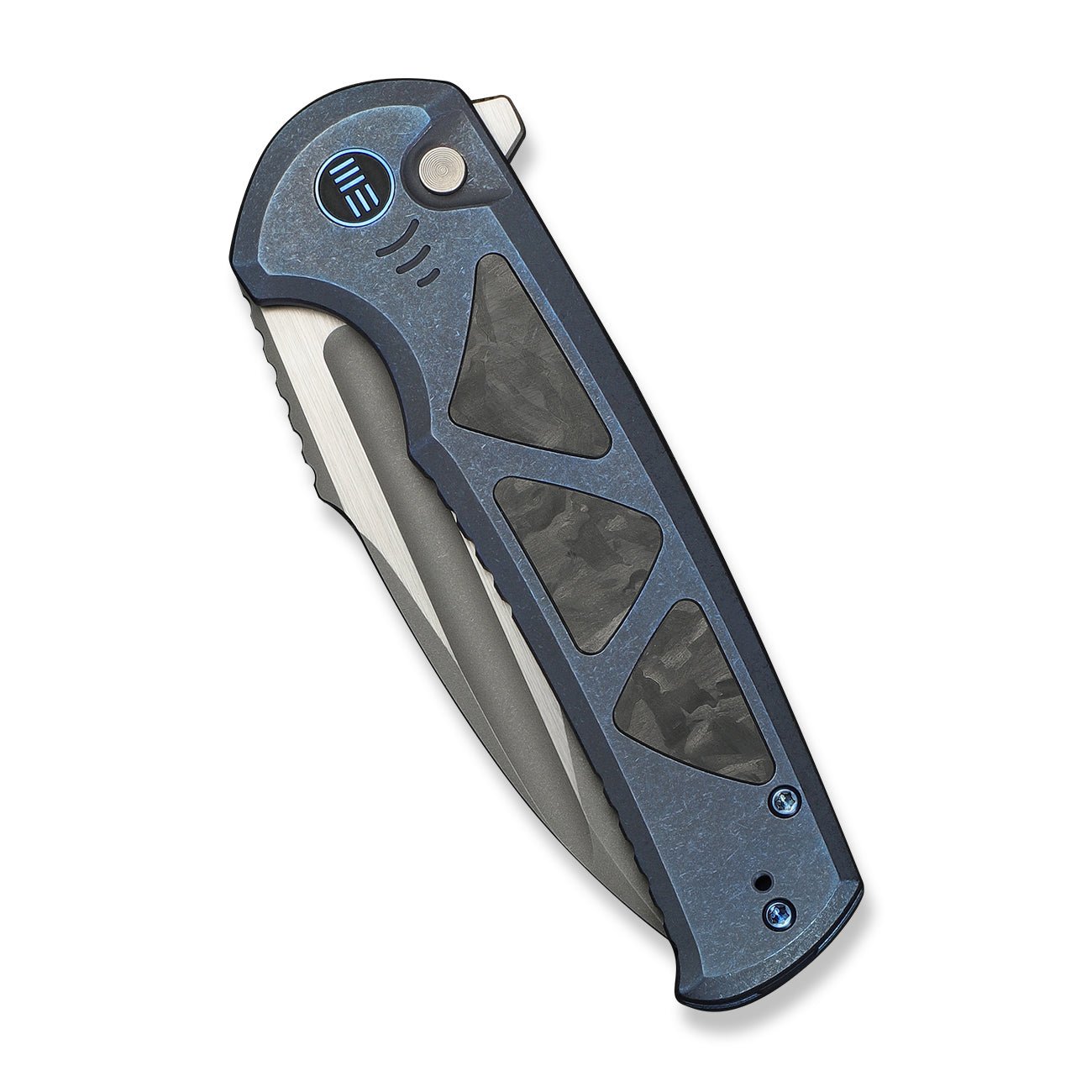 WEKNIFE Sylox M390钢 碳纤维+钛手柄 WE24027-2 蓝色 2600
