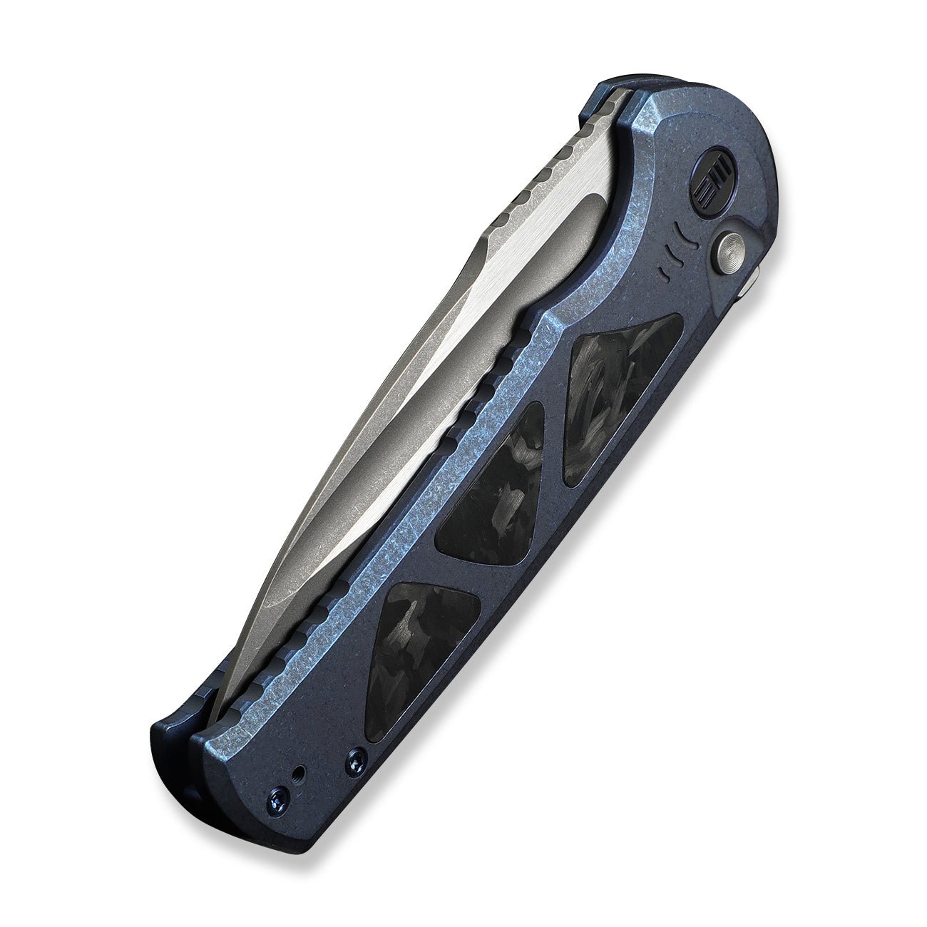 WEKNIFE Sylox M390钢 碳纤维+钛手柄 WE24027-2 蓝色 2600