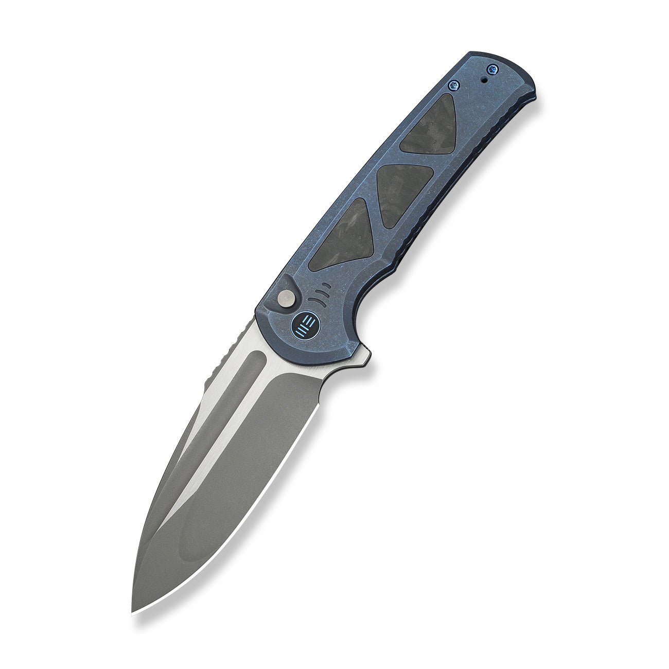 WEKNIFE Sylox M390钢 碳纤维+钛手柄 WE24027-2 蓝色 2600