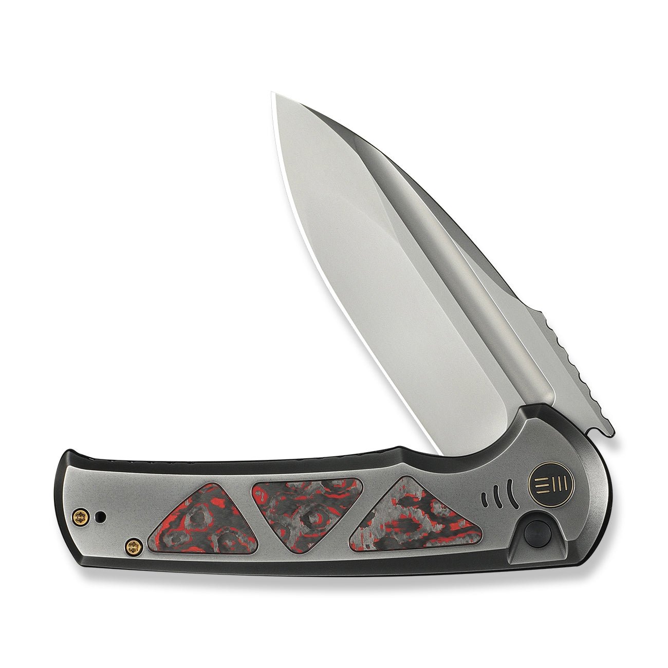 WEKNIFE Sylox M390钢 碳纤维+钛手柄 WE24027-3 钛灰色 3080