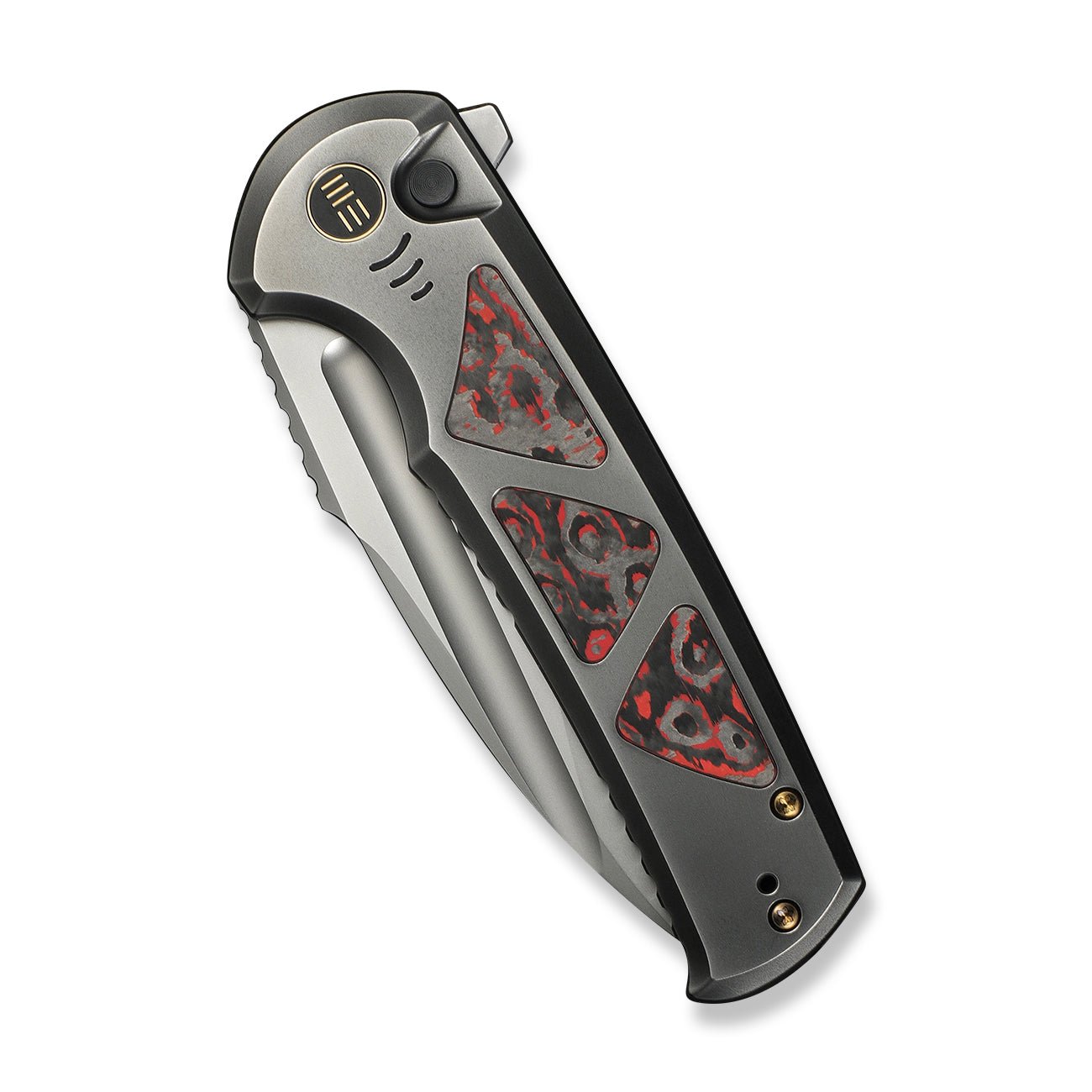 WEKNIFE Sylox M390钢 碳纤维+钛手柄 WE24027-3 钛灰色 3080