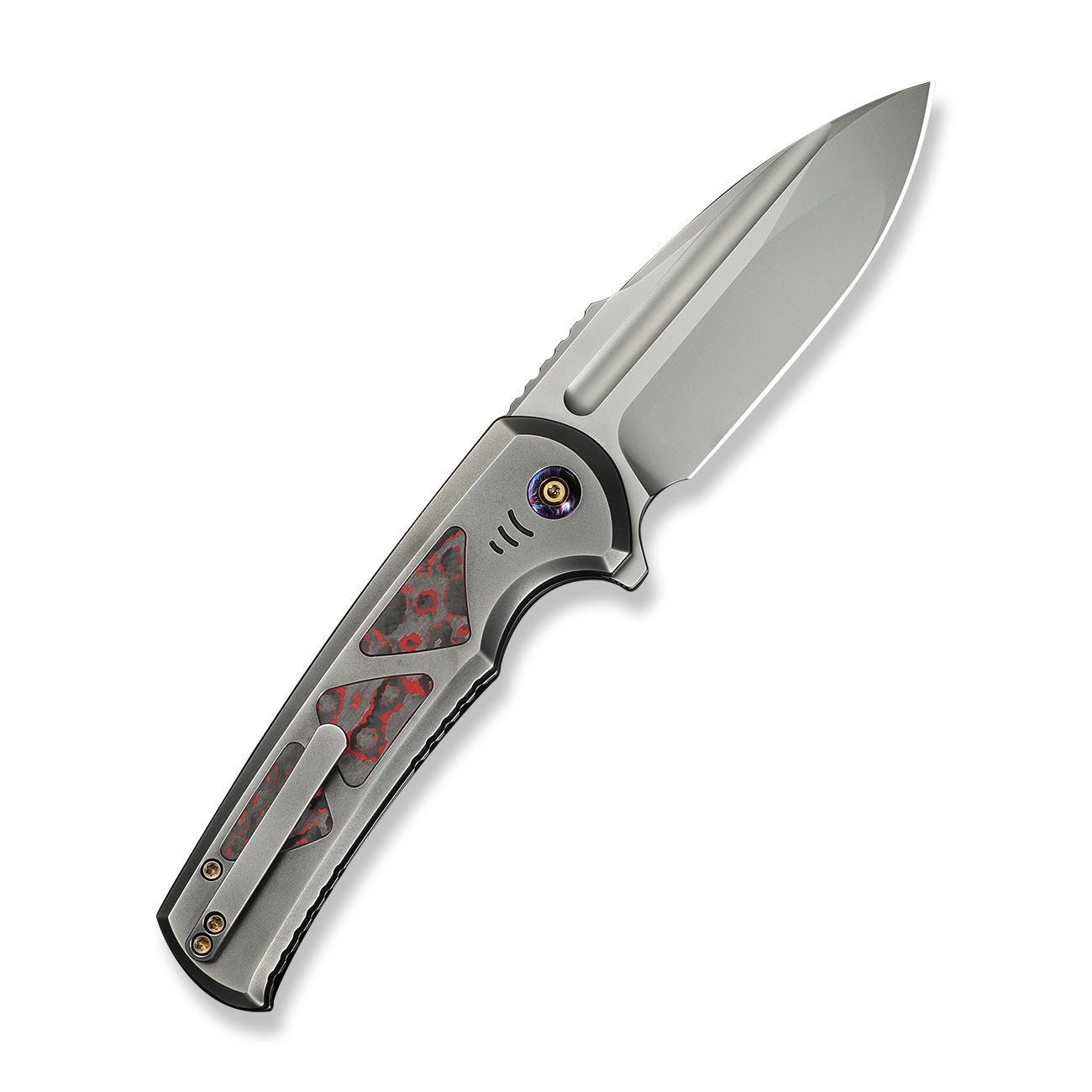 WEKNIFE Sylox M390钢 碳纤维+钛手柄 WE24027-3 钛灰色 3080