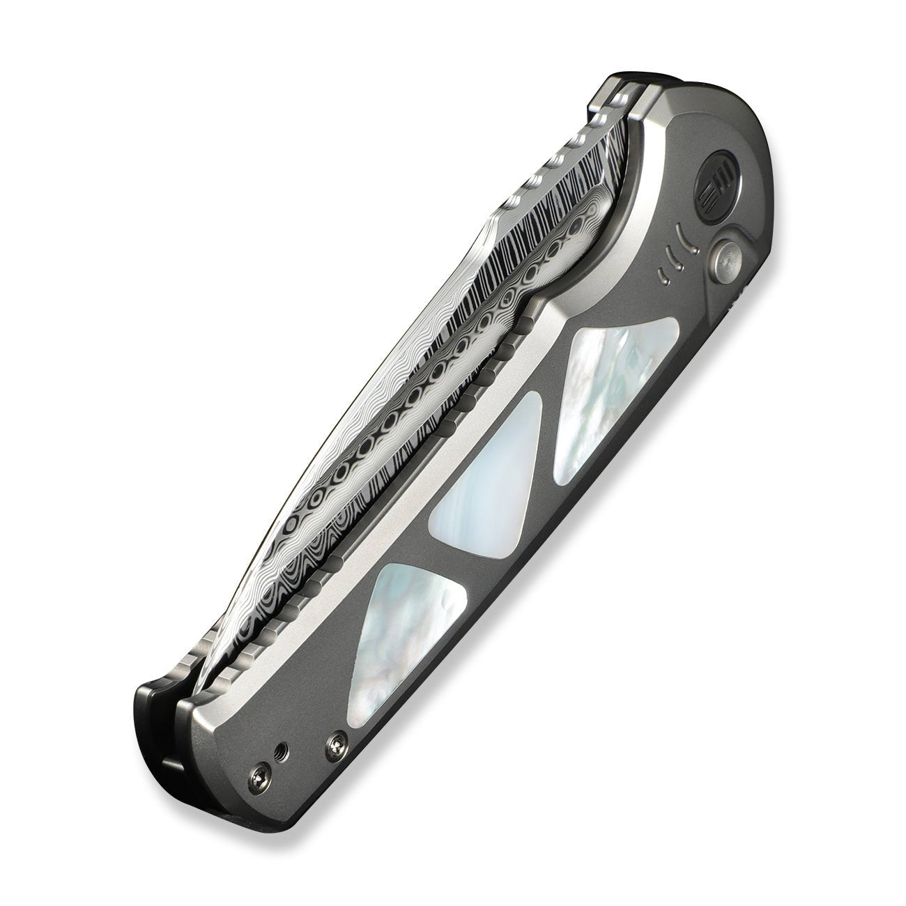WEKNIFE Sylox 大马士革钢 珍珠母+钛手柄 WE24027-DS1 钛原色 6500
