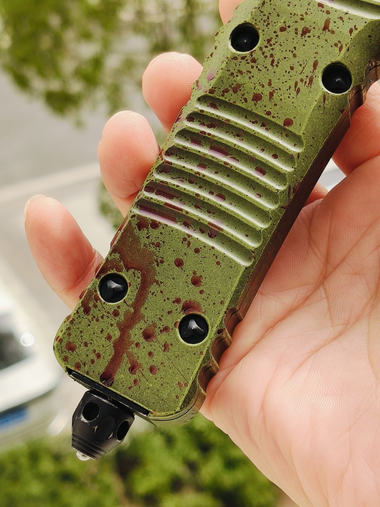【寄售】Microtech Combat Troodon D/E Outbreak Standard Deep Engraved Signature Series 142-1OBDS 绿色 6800