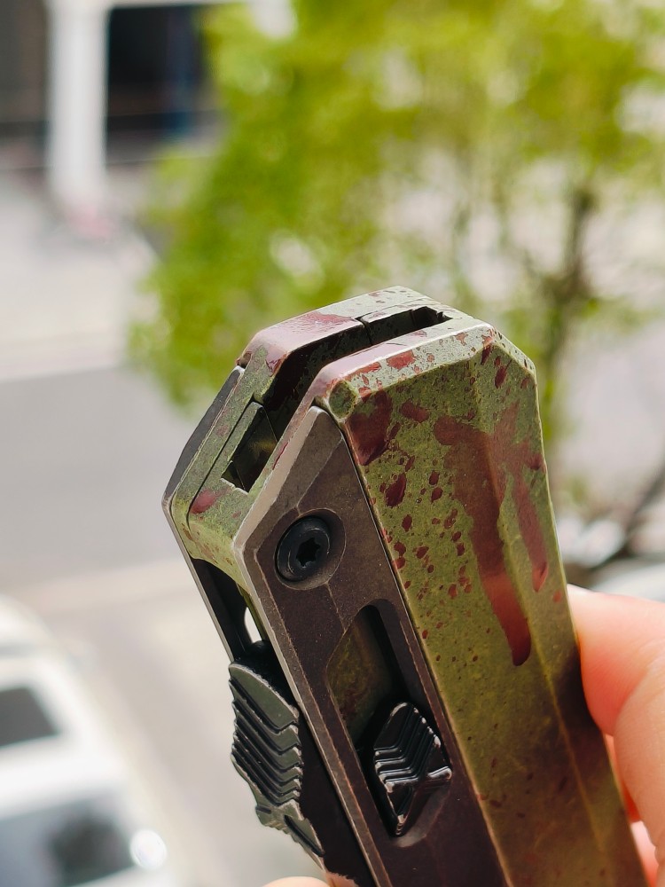 【寄售】Microtech Glykon OTF Knife Tanto Edge Outbreak Finished Handle With | Southern Edges 绿色 5500