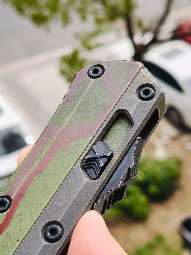 【寄售】Microtech Glykon OTF Knife Tanto Edge Outbreak Finished Handle With | Southern Edges 绿色 5500