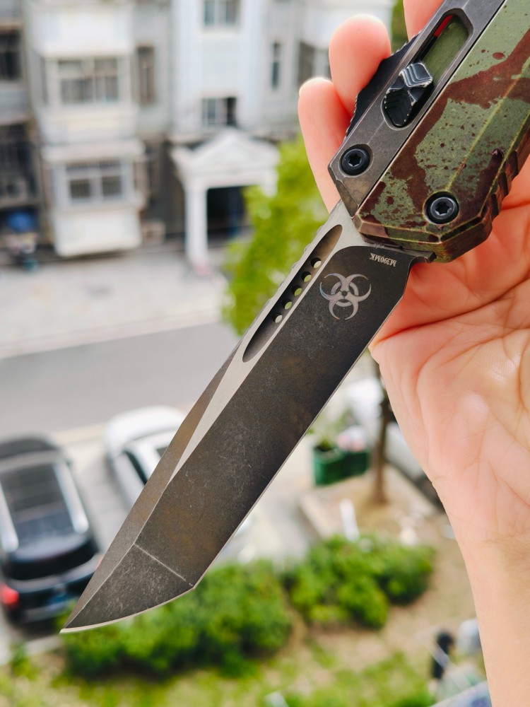 【寄售】Microtech Glykon OTF Knife Tanto Edge Outbreak Finished Handle With | Southern Edges 绿色 5500