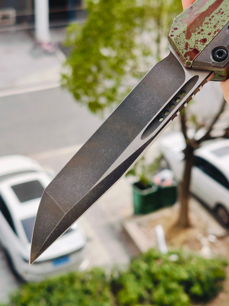 【寄售】Microtech Glykon OTF Knife Tanto Edge Outbreak Finished Handle With | Southern Edges 绿色 5500