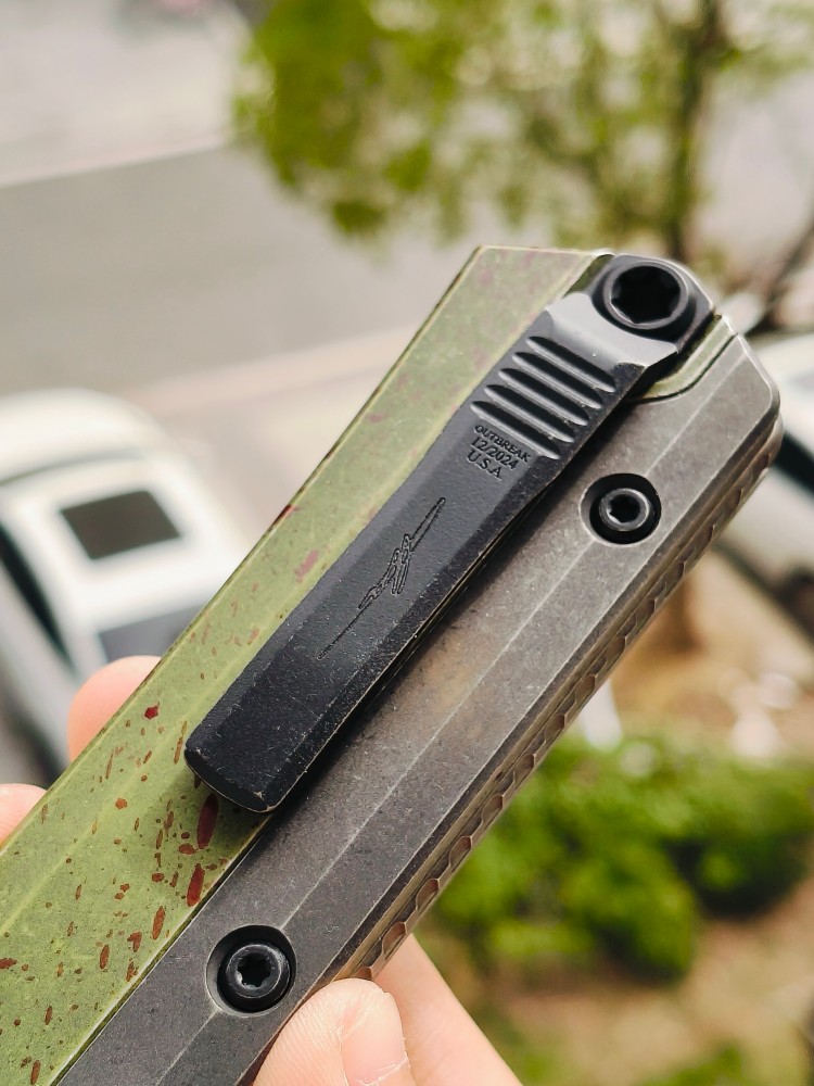 【寄售】Microtech Glykon OTF Knife Tanto Edge Outbreak Finished Handle With | Southern Edges 绿色 5500