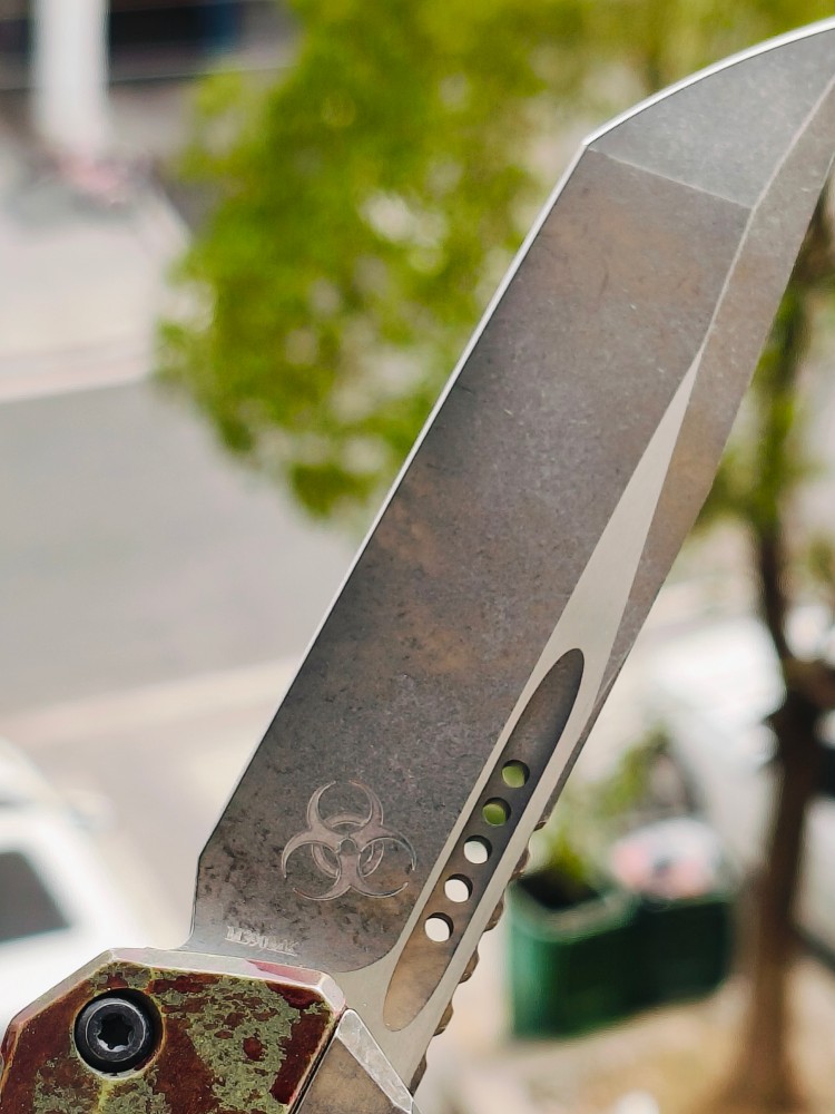 【寄售】Microtech Glykon OTF Knife Tanto Edge Outbreak Finished Handle With | Southern Edges 绿色 5500