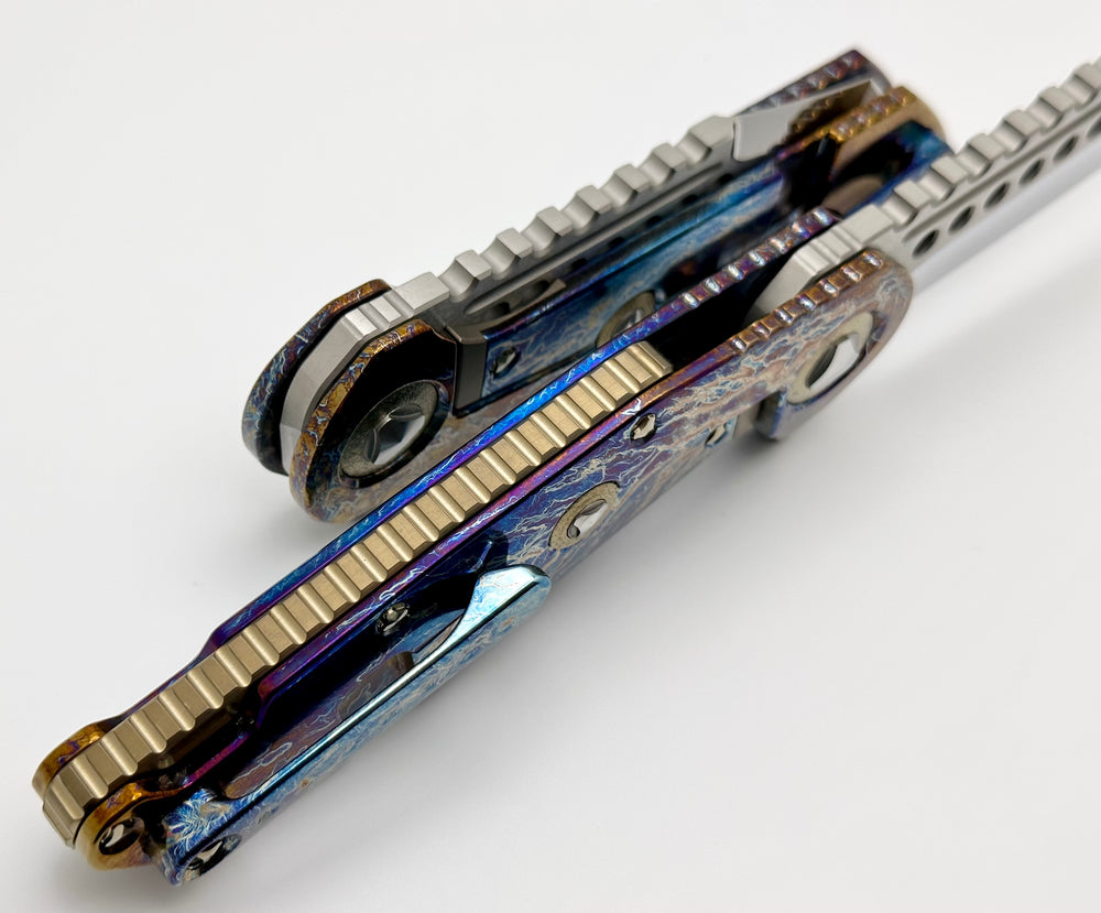 Marfione 定制Warhound M390钢 银酸钛手柄 38000