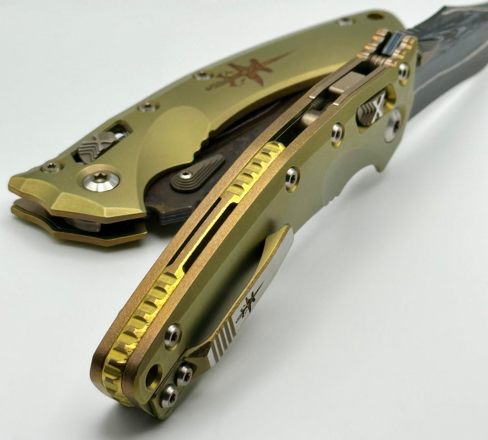 Marfione 定制Amphibian RAM-LOK Terraform 大马士革钢 钛手柄 黄色 43650