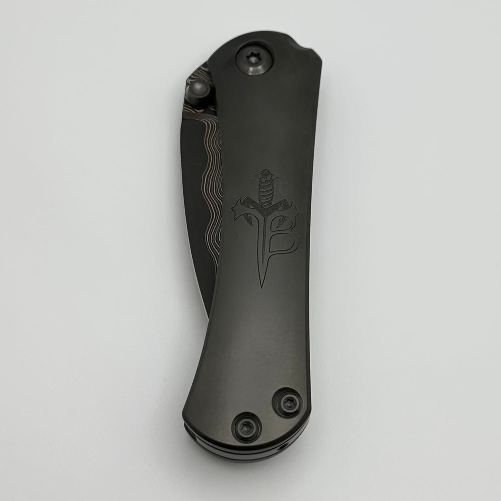 Borka Blades & Marfione 定制SBF Zulu M390钢 钛手柄 黑色 58500