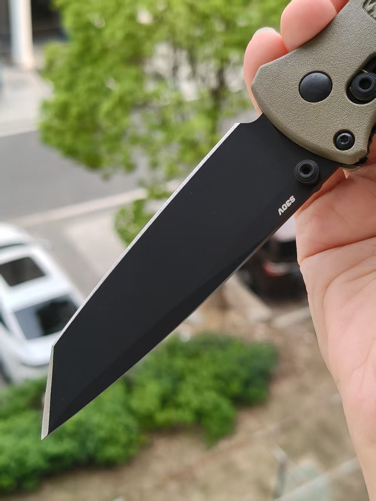 Benchmade Bailout 537BK-06 CPM-S30V钢 尼龙柄 军绿色 1500