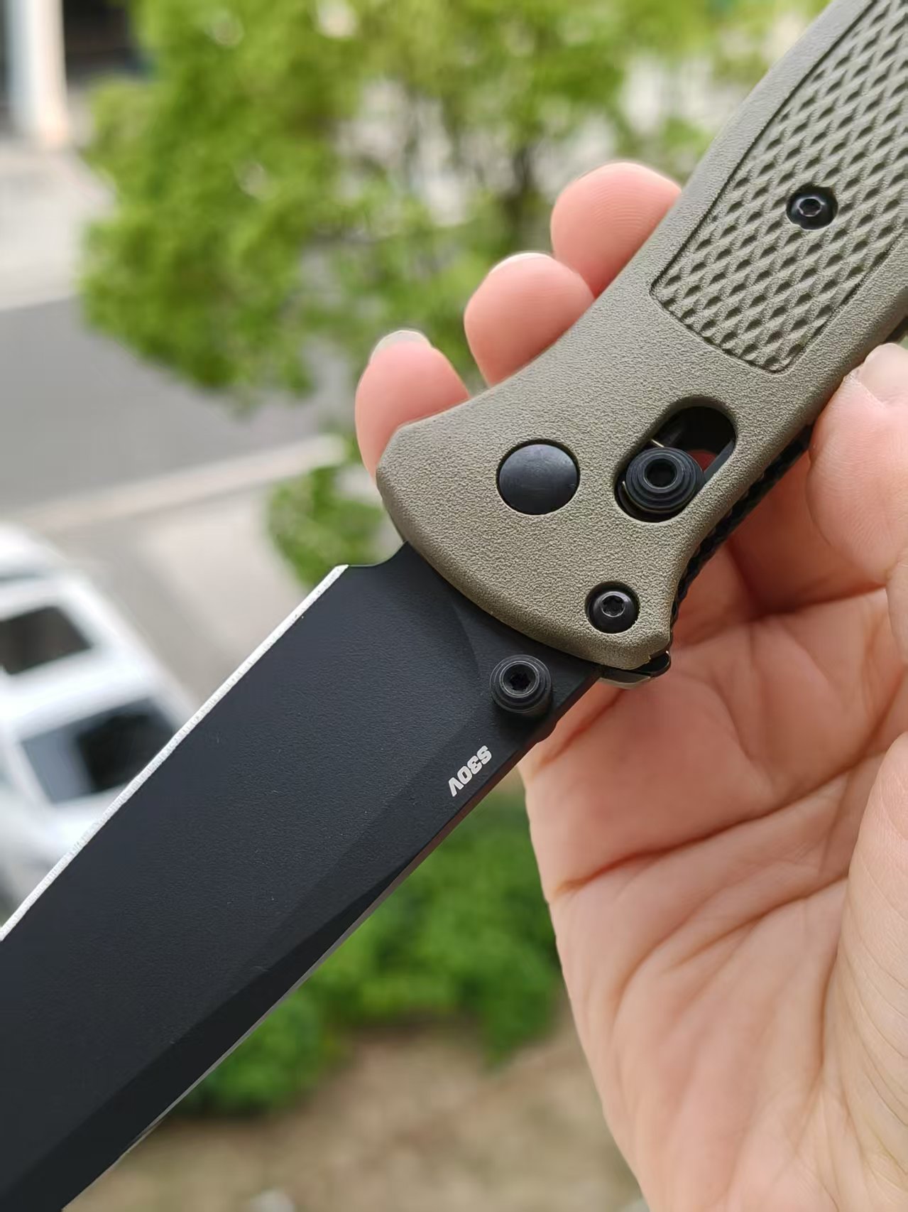 Benchmade Bailout 537BK-06 CPM-S30V钢 尼龙柄 军绿色 1500