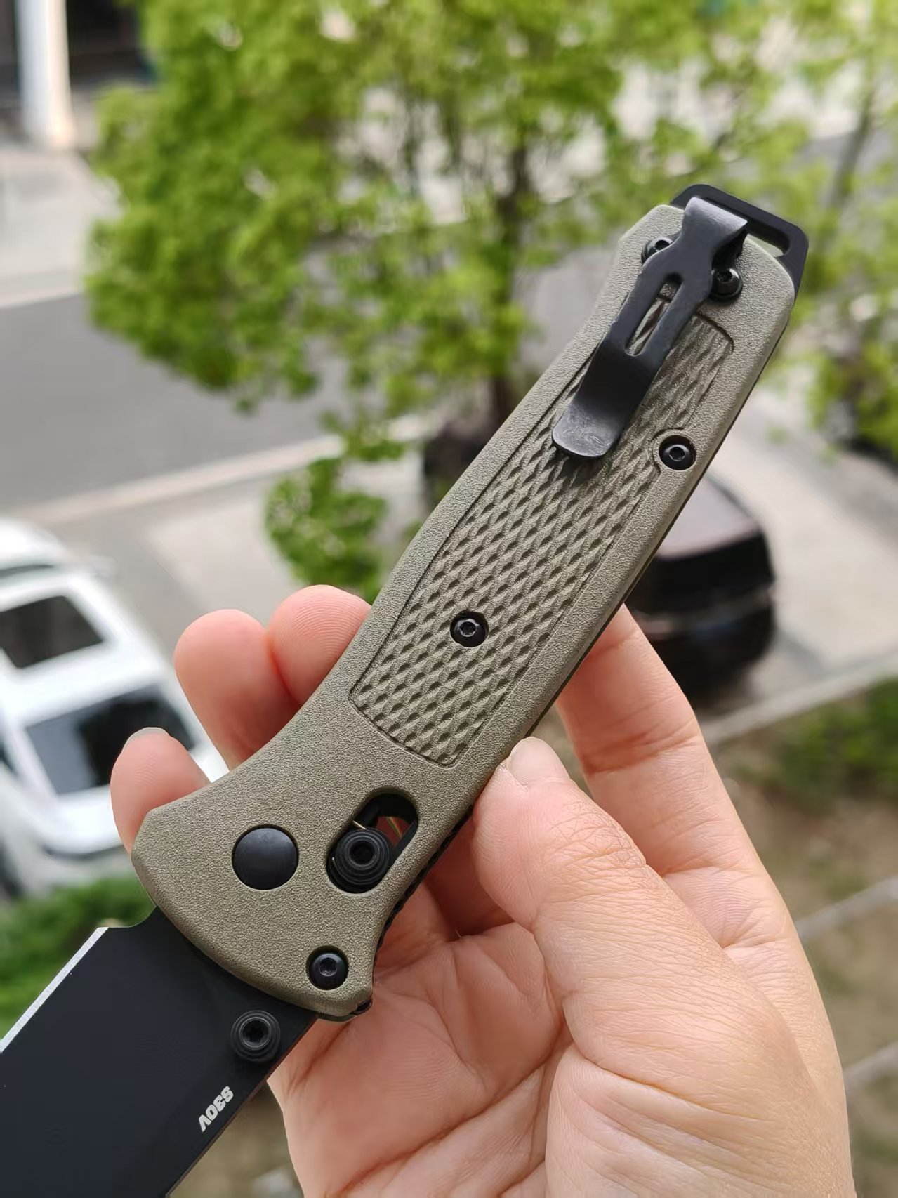 Benchmade Bailout 537BK-06 CPM-S30V钢 尼龙柄 军绿色 1500