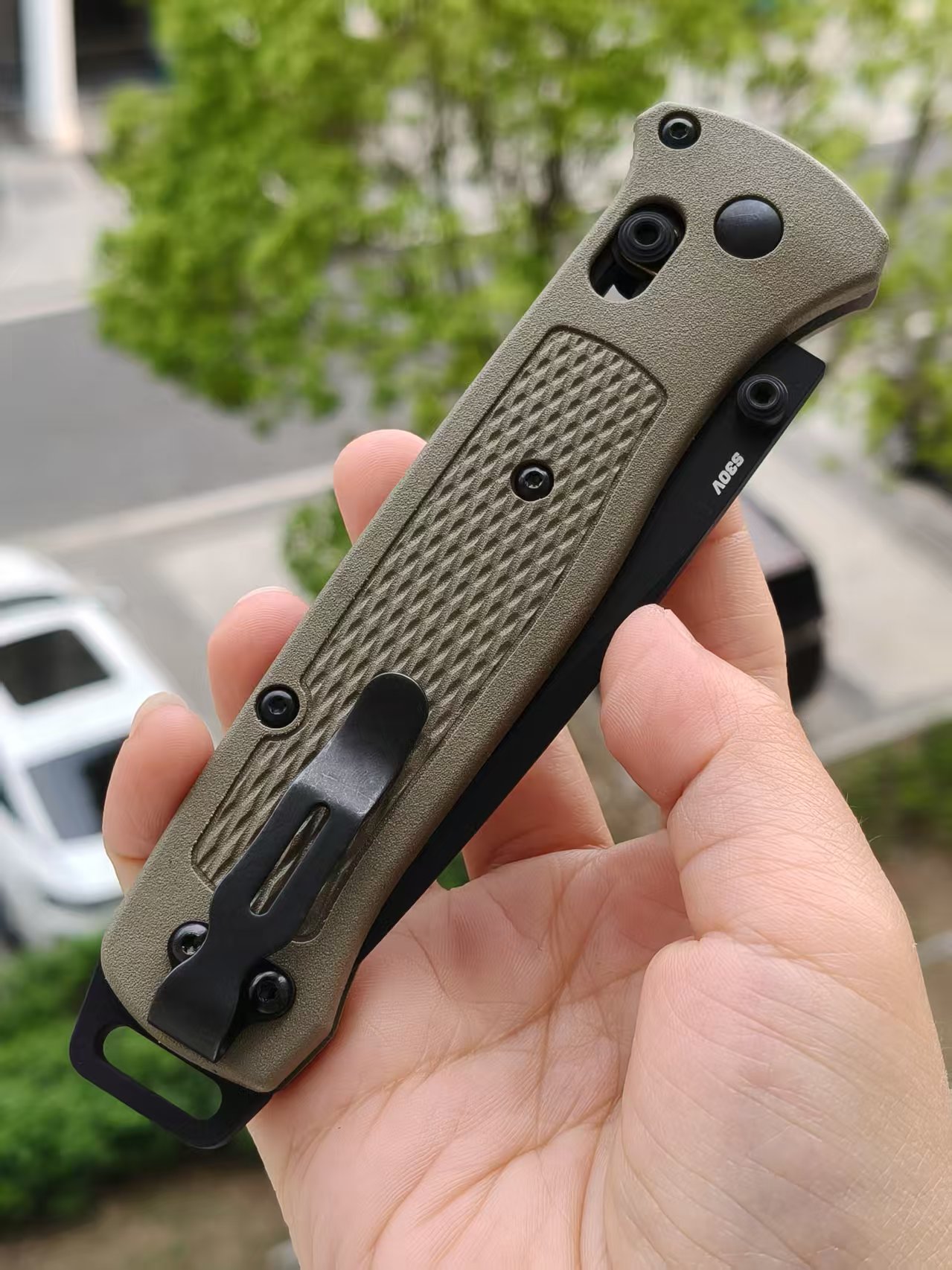 Benchmade Bailout 537BK-06 CPM-S30V钢 尼龙柄 军绿色 1500
