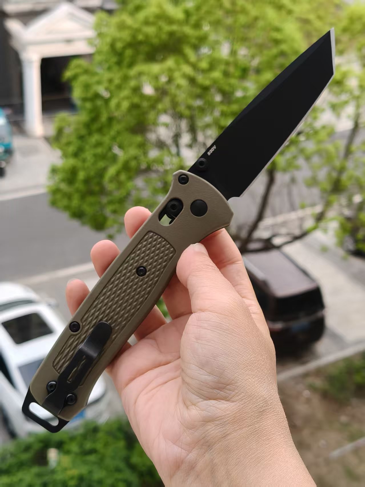 Benchmade Bailout 537BK-06 CPM-S30V钢 尼龙柄 军绿色 1500