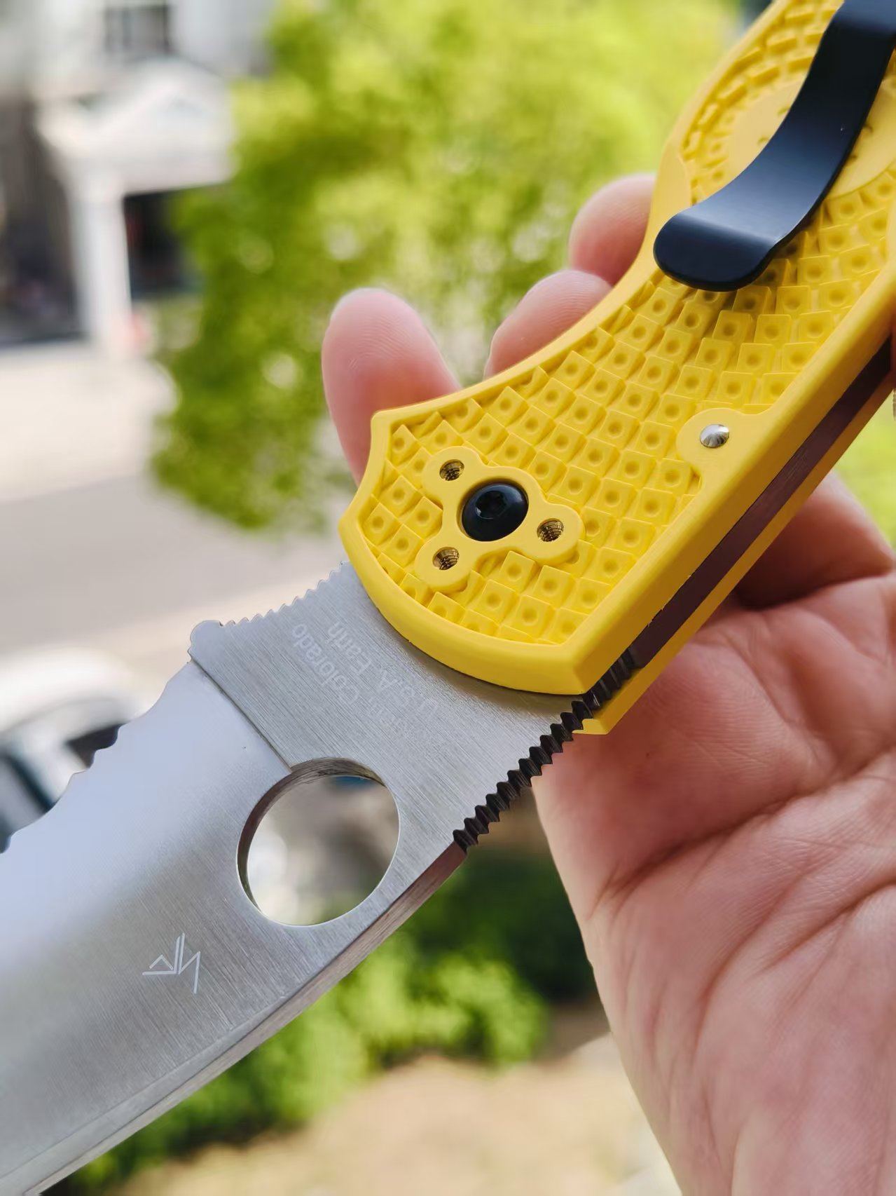Spyderco C41SYL5 Native 5 CPM-MagnaCut钢  FRN尼龙手柄   黄色 1170