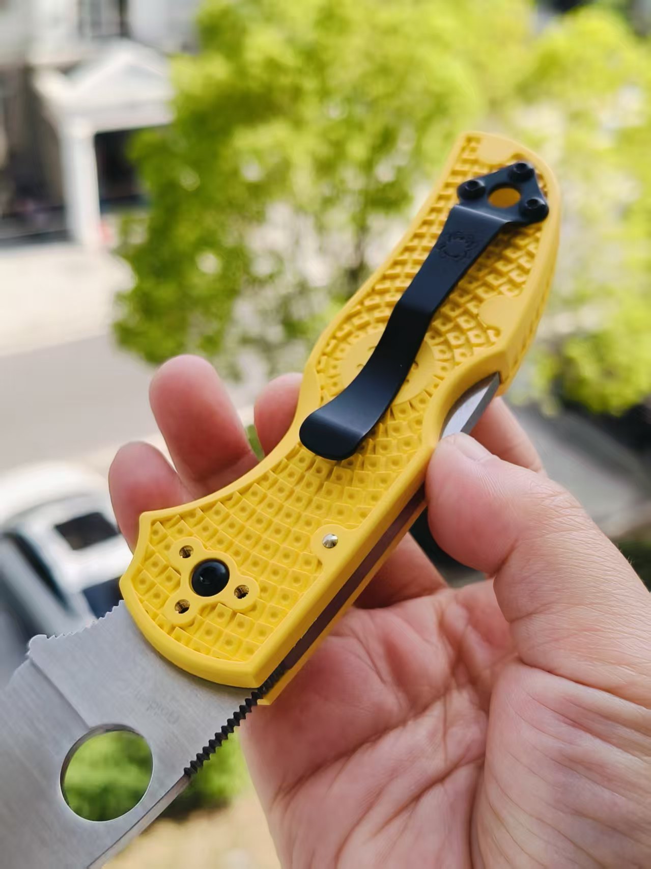 Spyderco C41SYL5 Native 5 CPM-MagnaCut钢  FRN尼龙手柄   黄色 1170