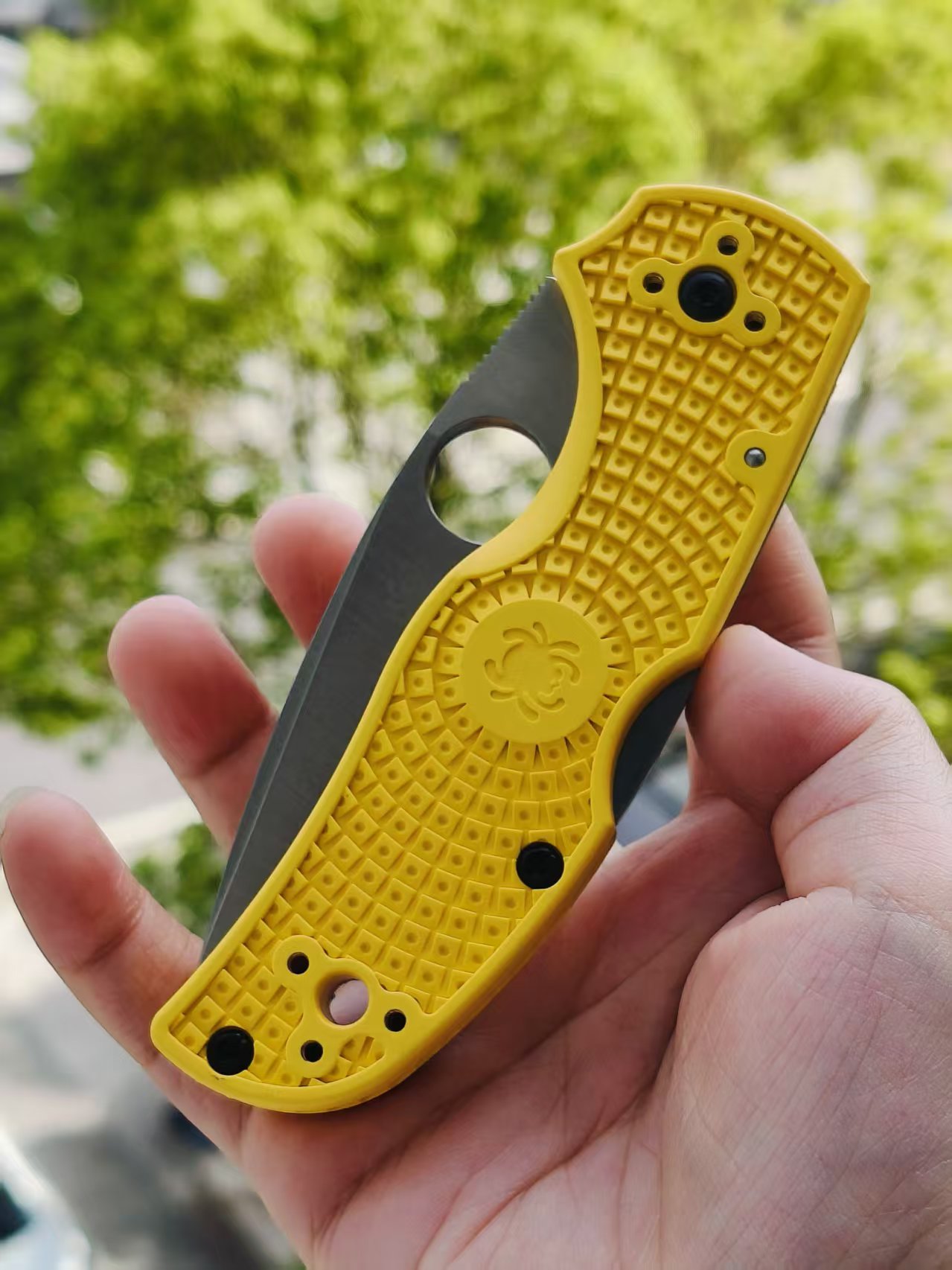 Spyderco C41SYL5 Native 5 CPM-MagnaCut钢  FRN尼龙手柄   黄色 1170
