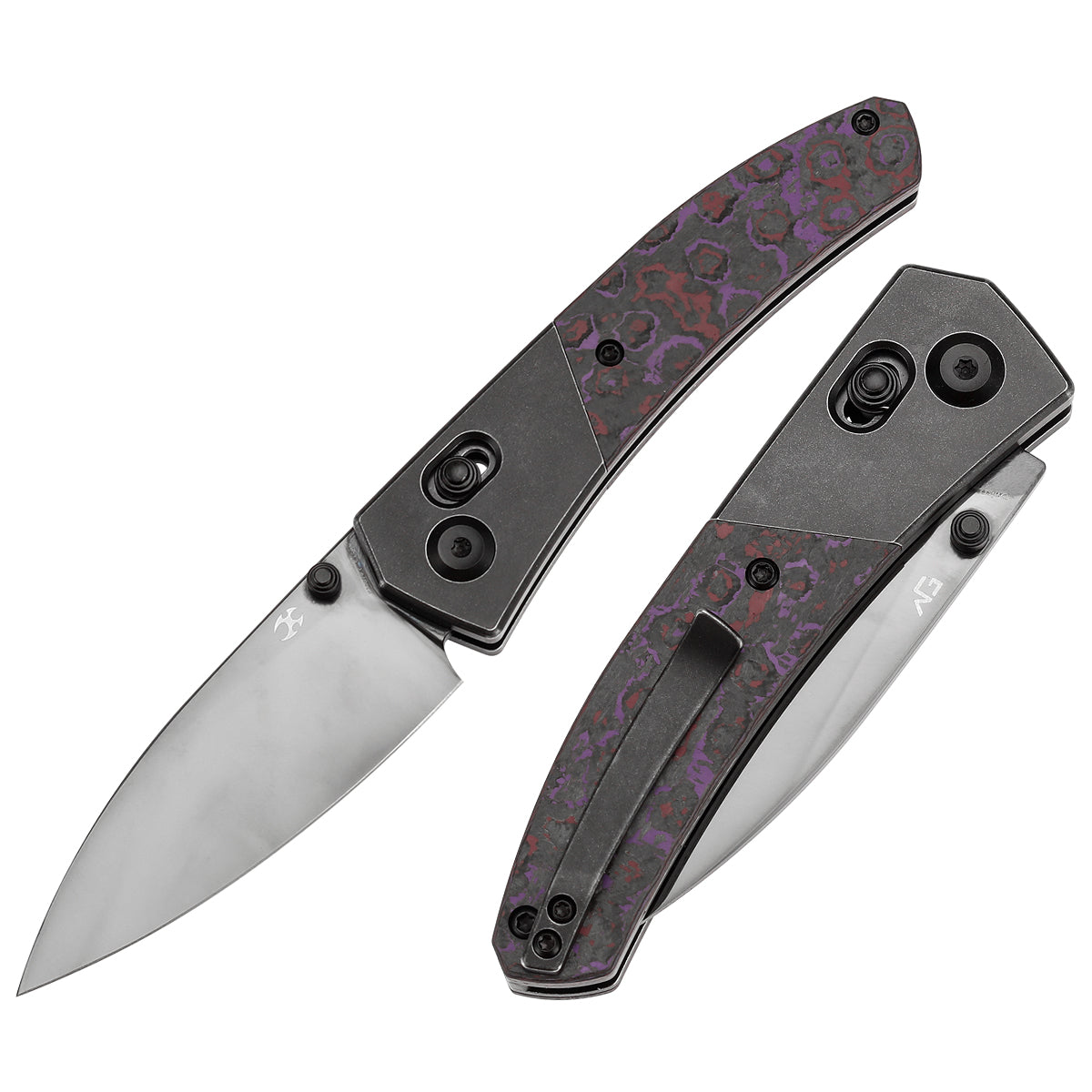 KANSEPT Dako CPM S35VN钢 钛+脂肪碳手柄 K1101V3 黑紫色 1700