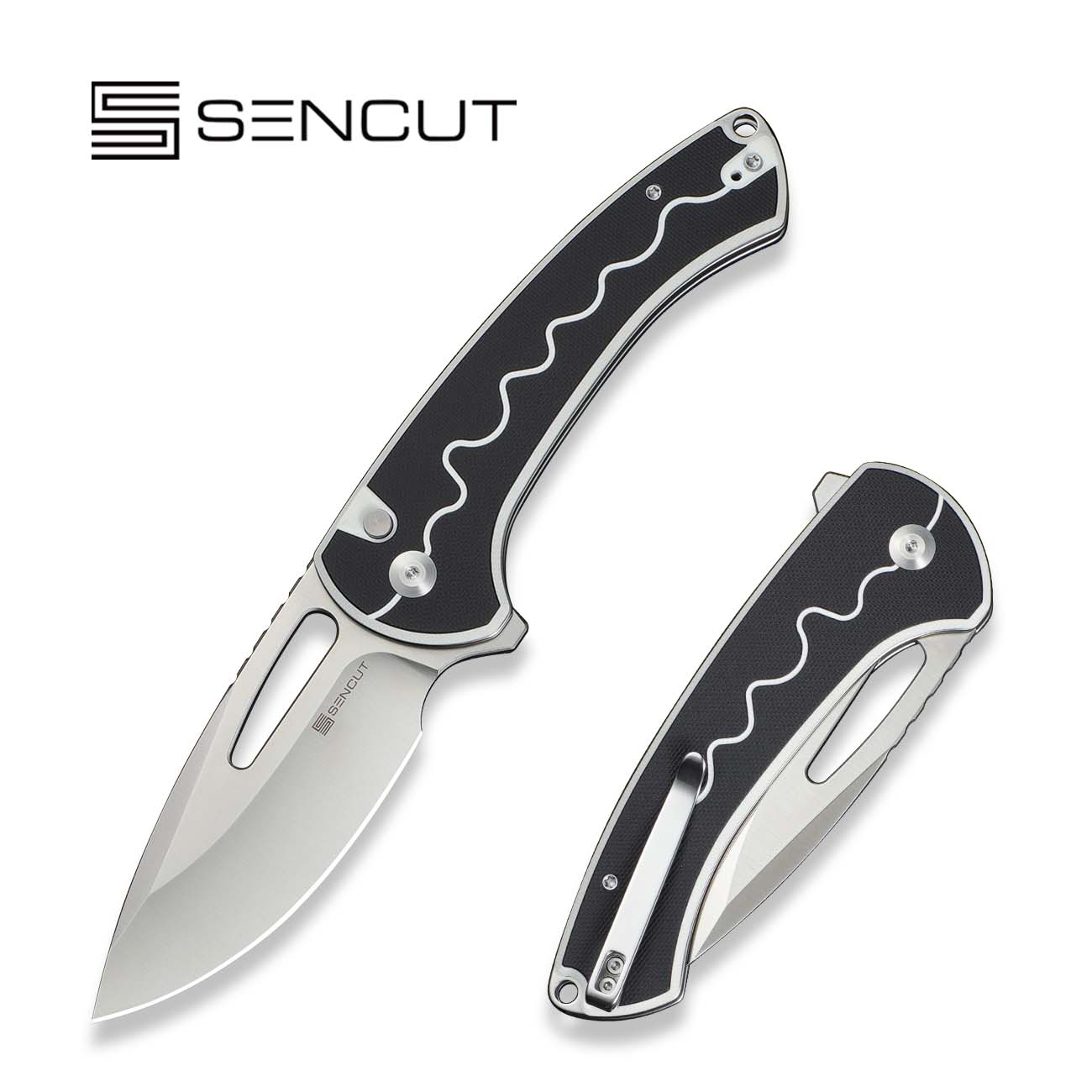 SENCUT Squiggy 9Cr18MoV钢 G10手柄 S24082A-1 黑白色 400