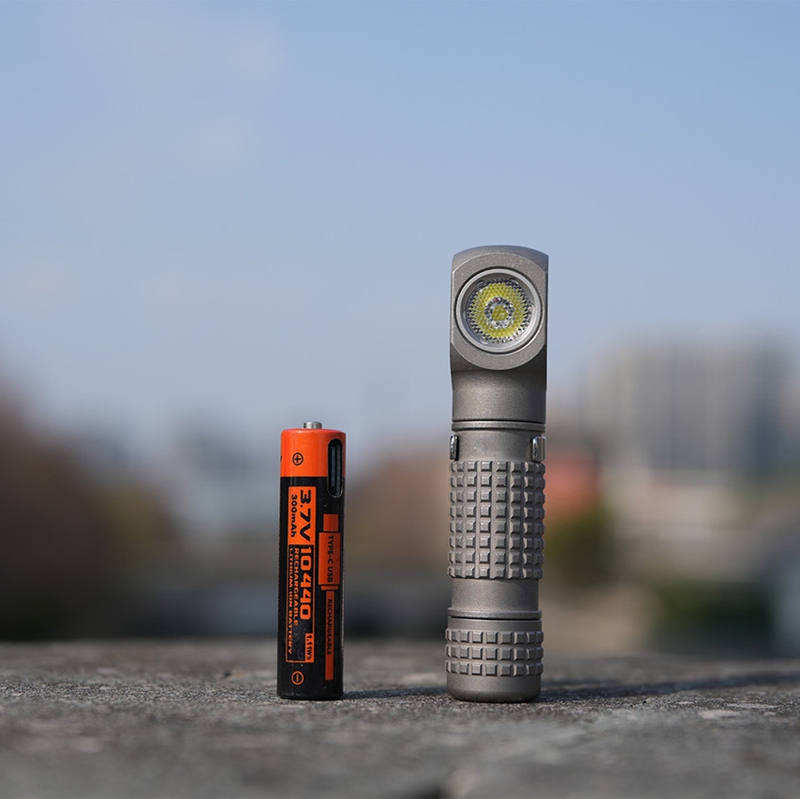🤝Mankerlight E02 III 钛合金L型拐角强光小手电筒 钛石洗 含电池 560流明 368