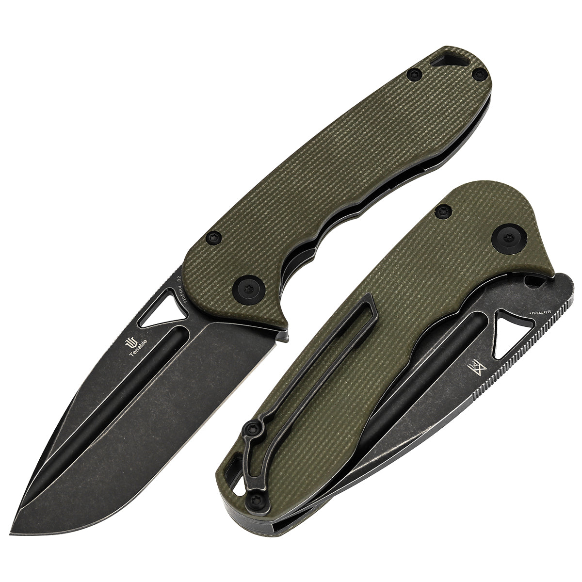 Tenable Bömbur D2钢 Micarta手柄 T1054A4 绿色 500