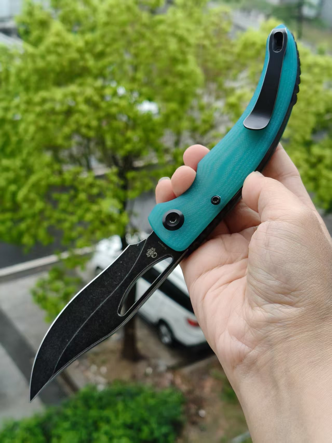 Tenable Gideon Nitro V钢 G10手柄 T1119A5 蓝色 500