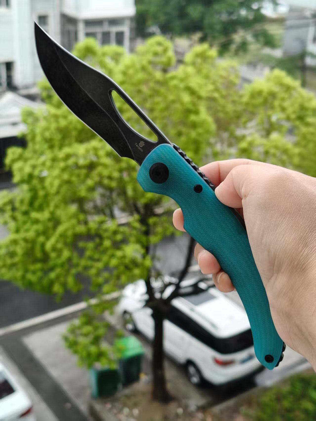 Tenable Gideon Nitro V钢 G10手柄 T1119A5 蓝色 500