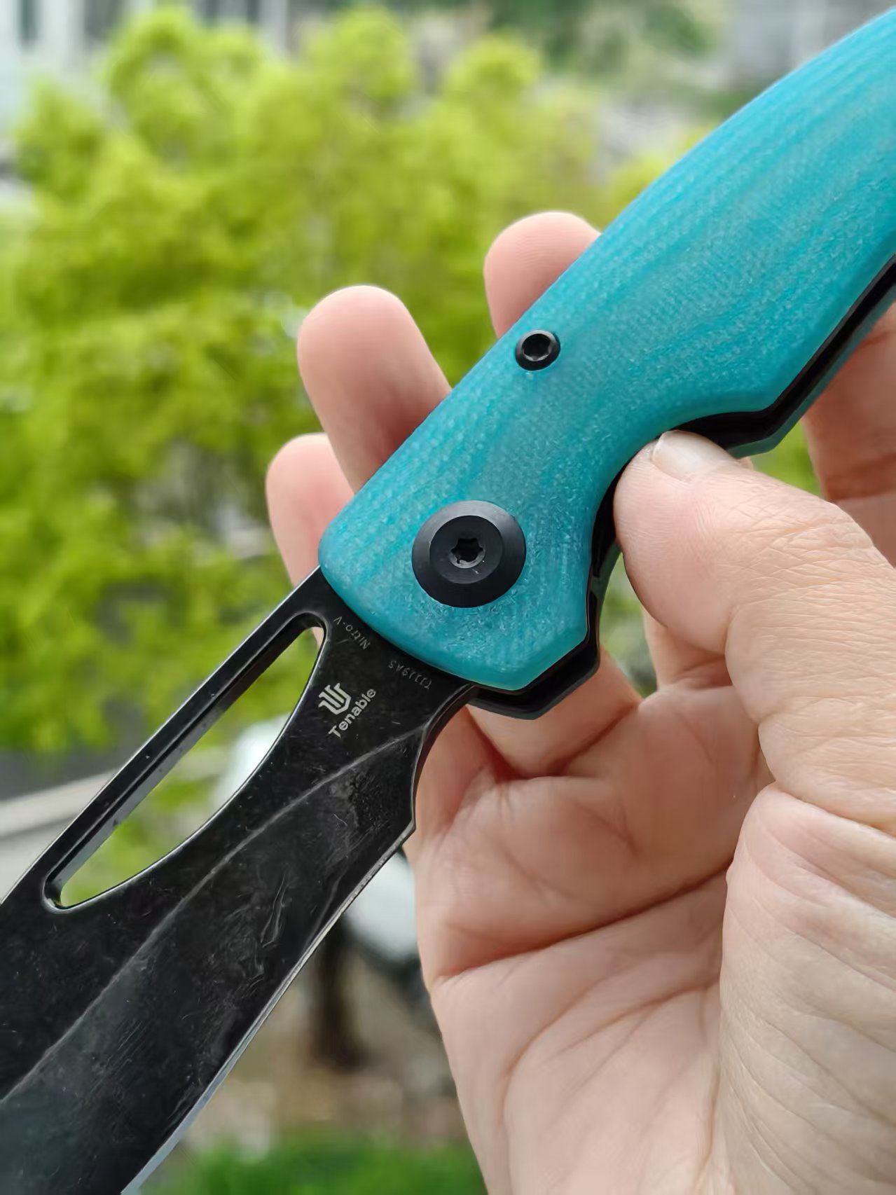 Tenable Gideon Nitro V钢 G10手柄 T1119A5 蓝色 500