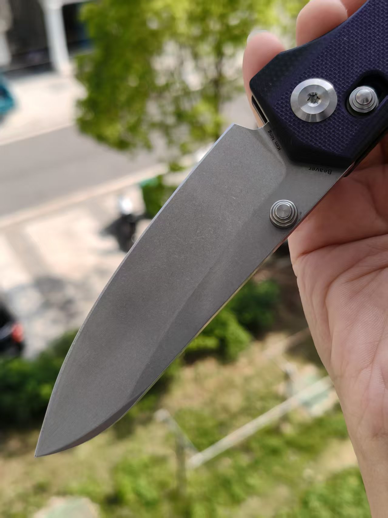 Tenable Beaver  Nitro-V钢 G10手柄 T1105V1 黑紫色 380