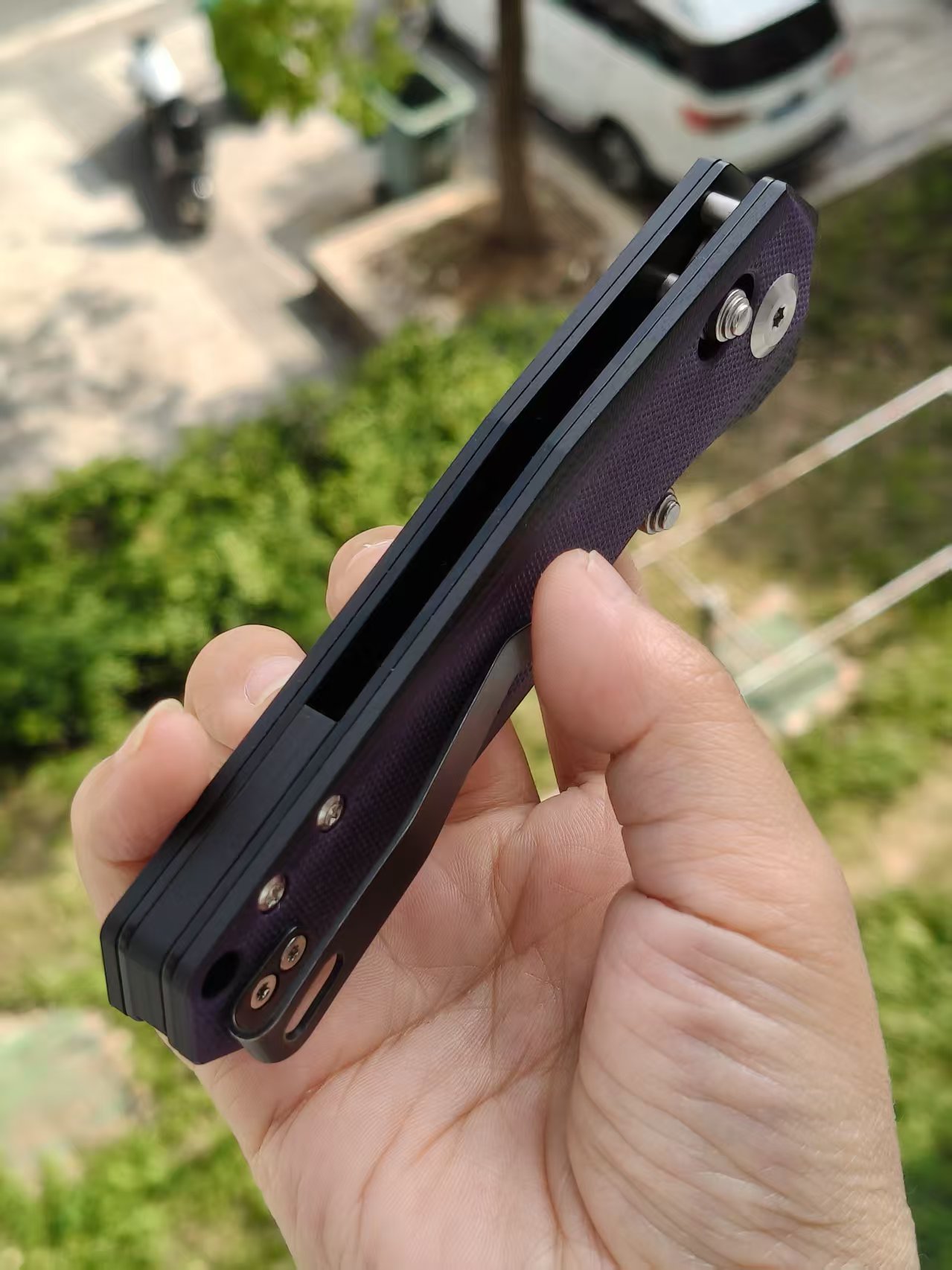 Tenable Beaver  Nitro-V钢 G10手柄 T1105V1 黑紫色 380
