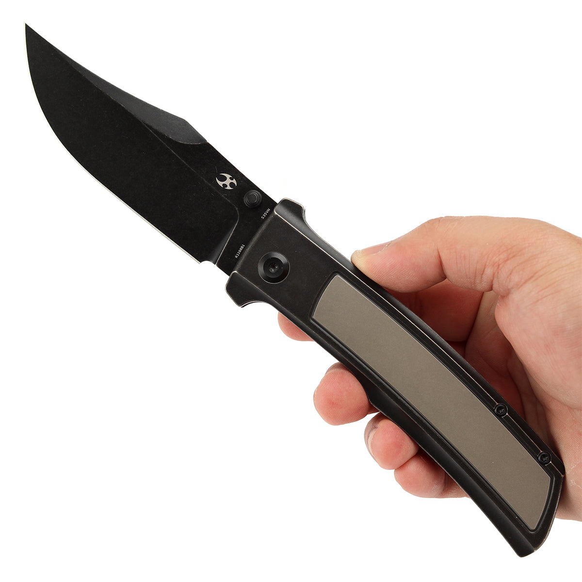 KANSEPT Bison CPM S35VN 钢 钛手柄 K1108B1 钛黑格里色 1400