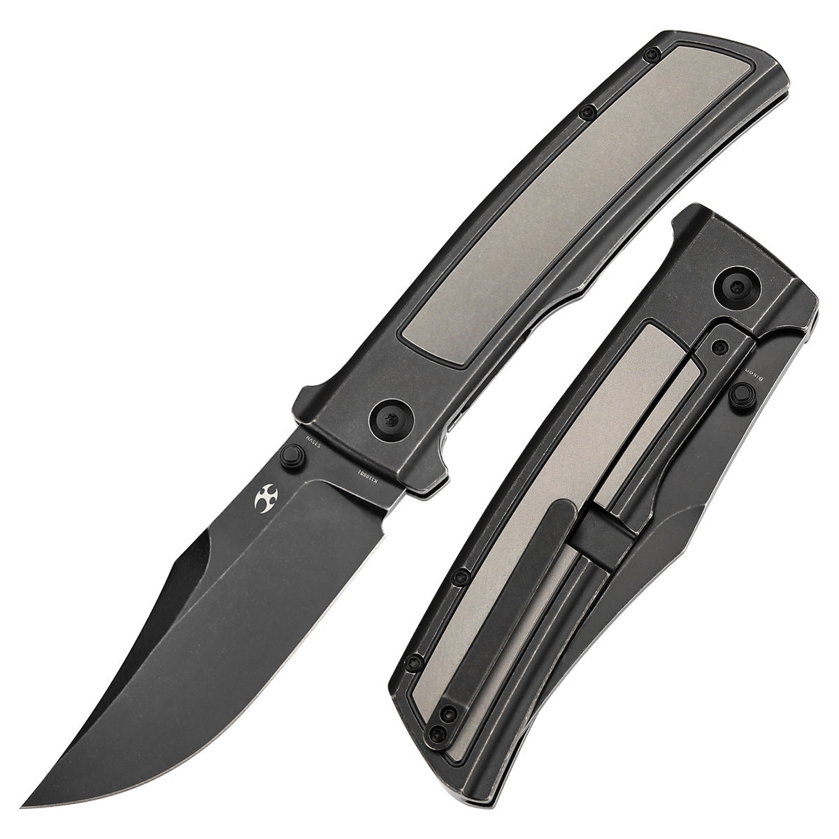 KANSEPT Bison CPM S35VN 钢 钛手柄 K1108B1 钛黑格里色 1400