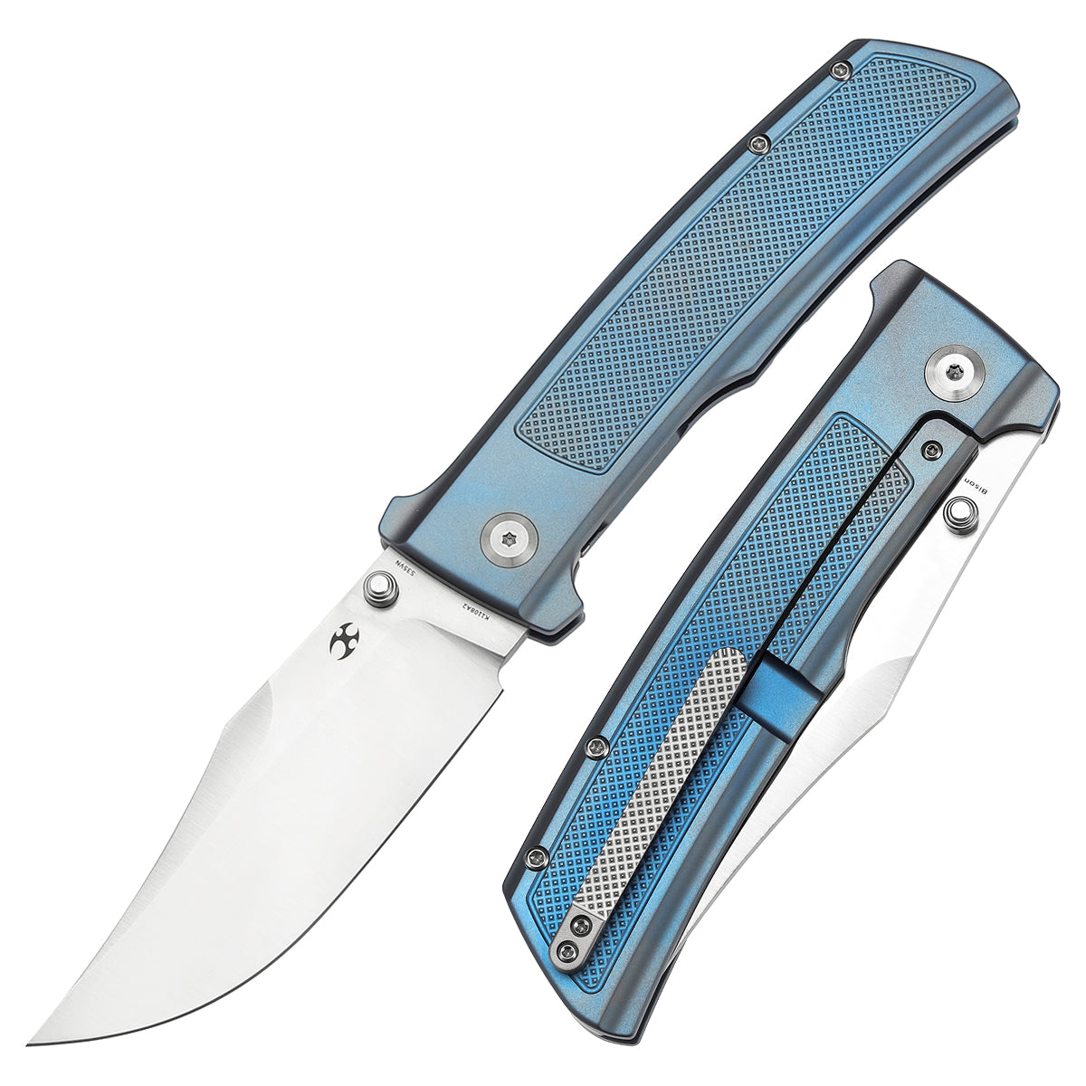 KANSEPT Bison CPM S35VN钢 钛手柄 K1108A2 钛蓝色 1460