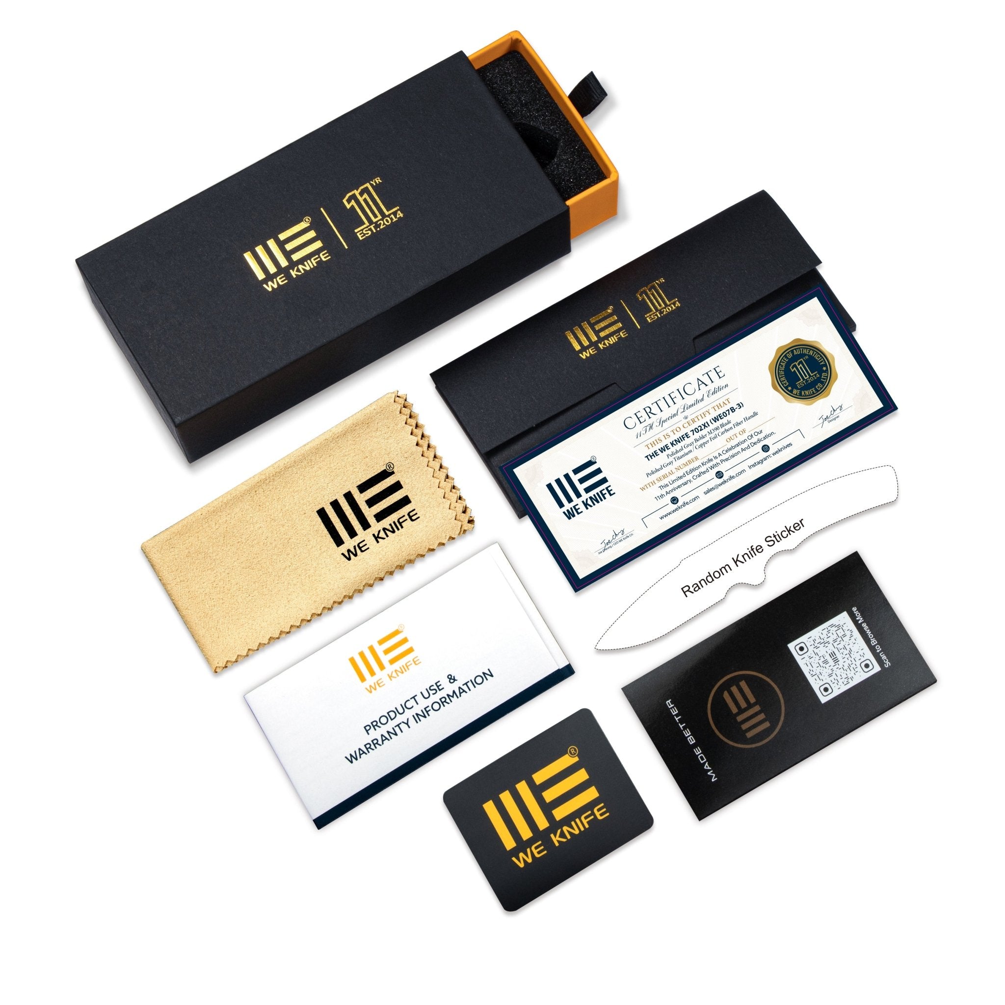 WEKNIFE 702XI M390钢 钛+碳纤维手柄 WE07B-1 钛蓝色 3100