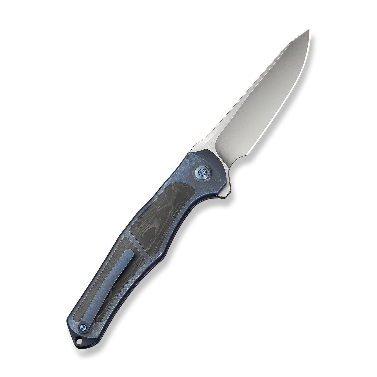 WEKNIFE 702XI M390钢 钛+碳纤维手柄 WE07B-1 钛蓝色 3100