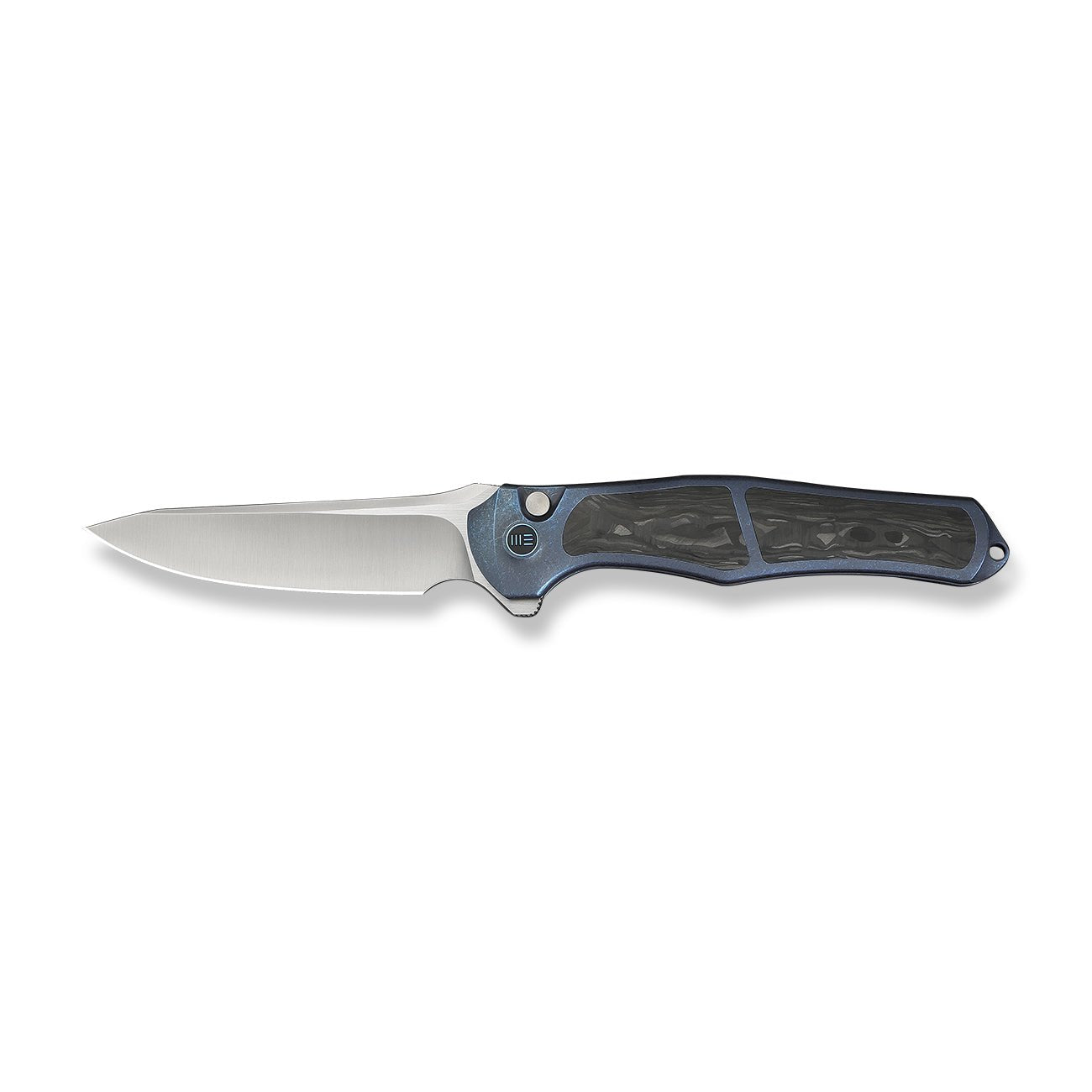 WEKNIFE 702XI M390钢 钛+碳纤维手柄 WE07B-1 钛蓝色 3100