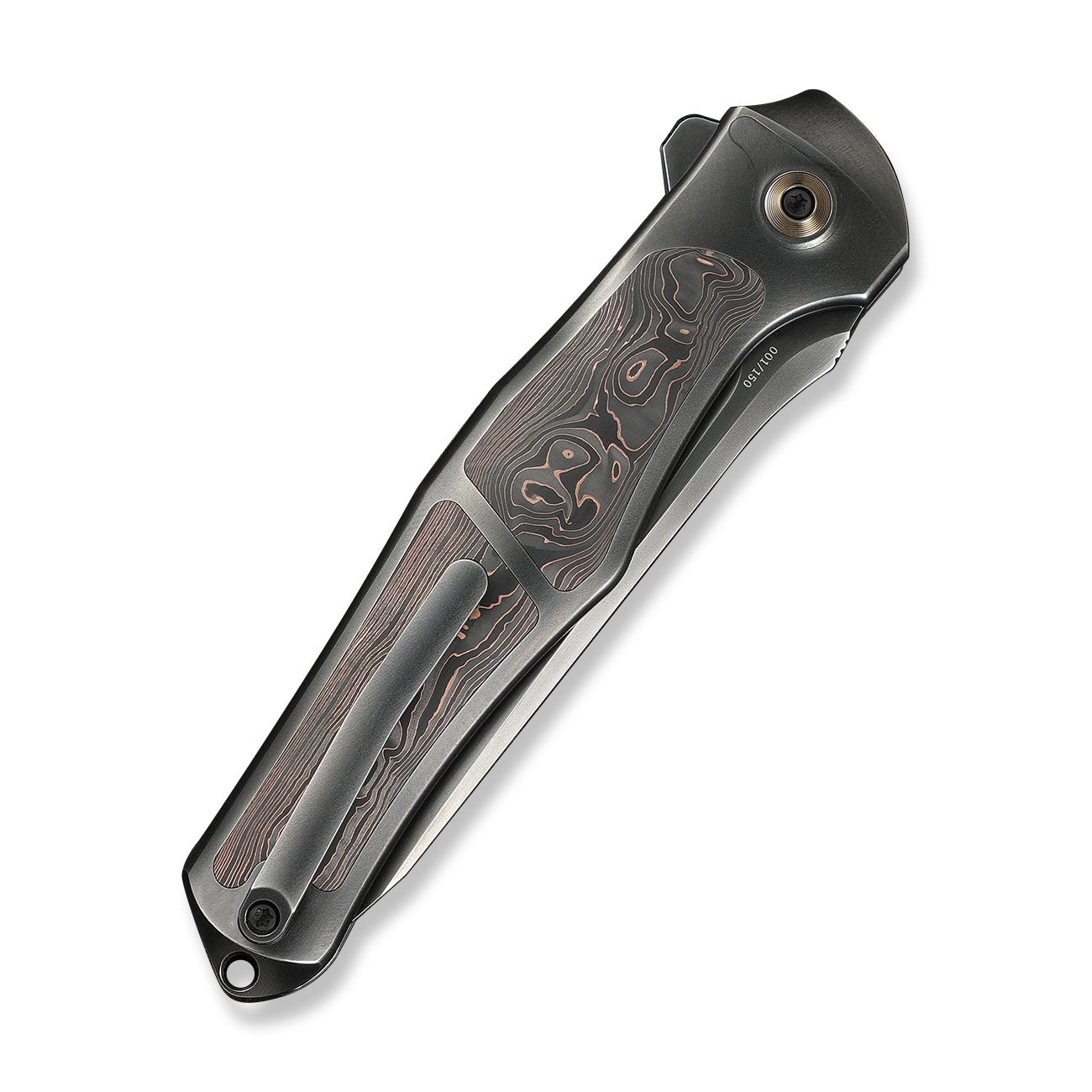 WEKNIFE 702XI M390钢  钛+碳纤维手柄 WE07B-3 钛灰色 3400