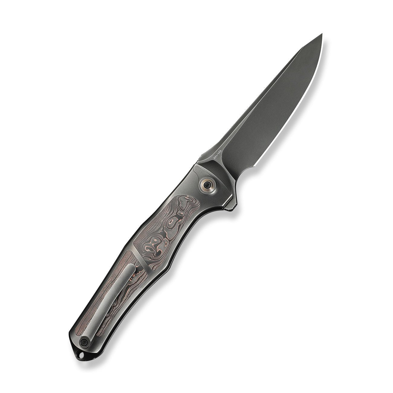 WEKNIFE 702XI M390钢  钛+碳纤维手柄 WE07B-3 钛灰色 3400