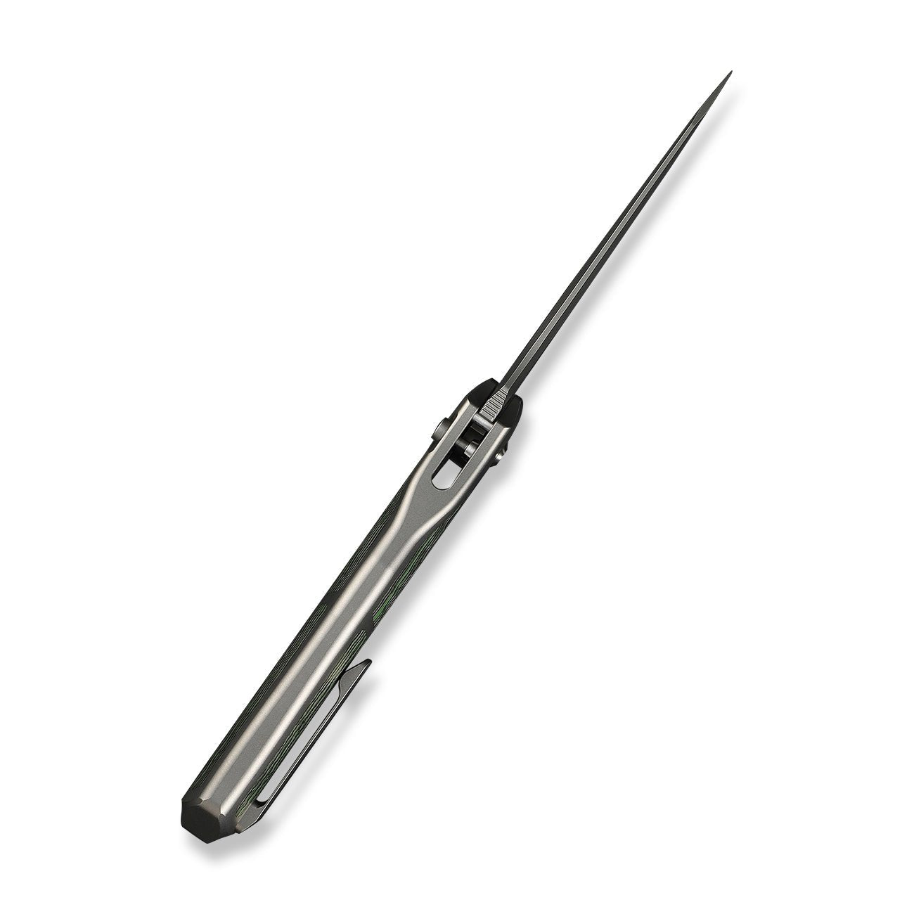 WEKNIFE 702XI M390钢 钛+碳纤维手柄 WE07B-4 钛黑绿色 3560