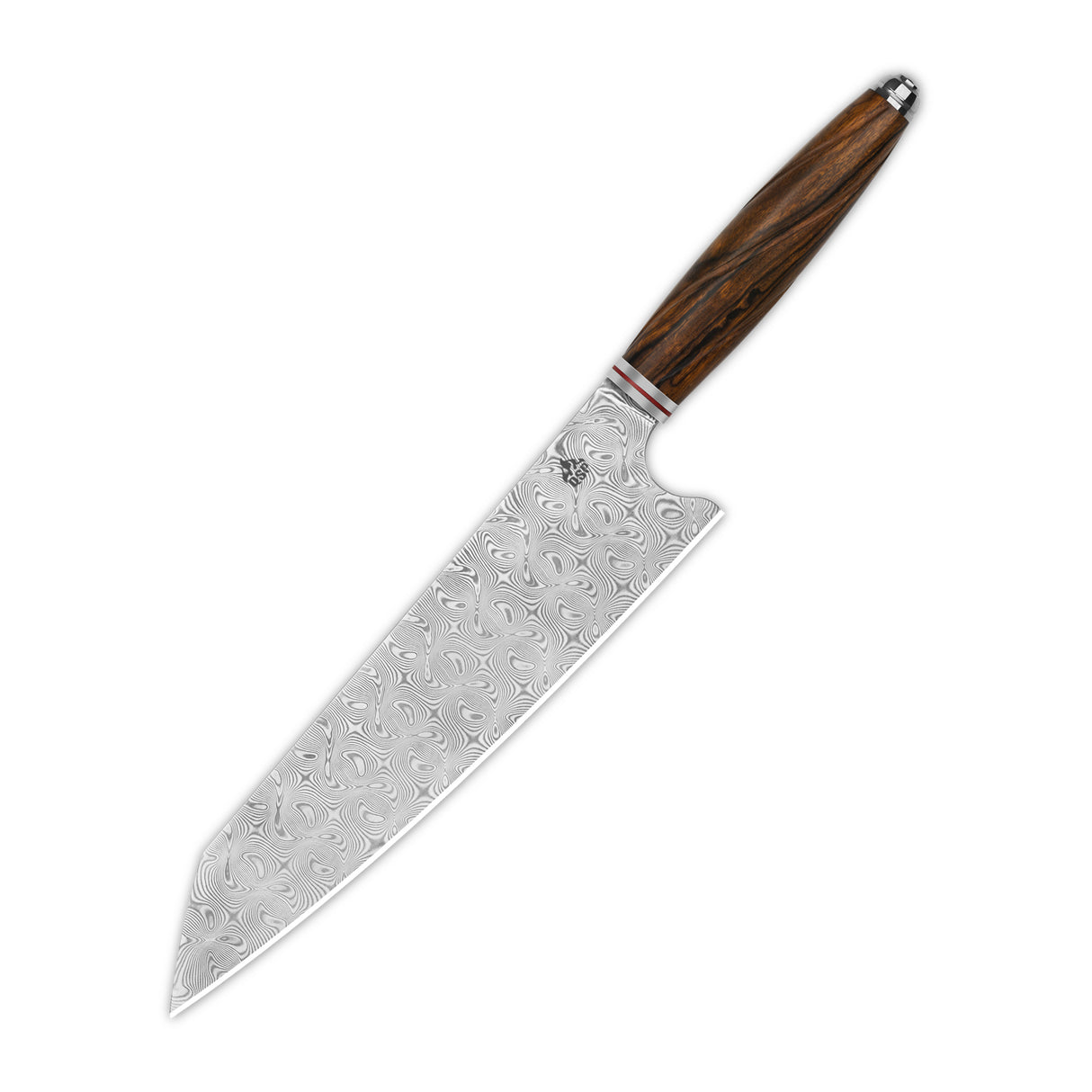 QSP Kitchen Knife Mulan系列 8英寸大马士革钢 沙漠铁木柄 QS-KK-004B 木色 1300