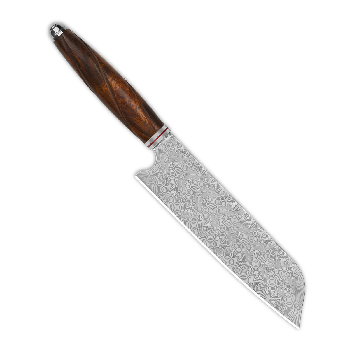 QSP Kitchen Knife Mulan系列 7英寸大马士革钢 沙漠铁木柄 QS-KK-002B 木色 1300