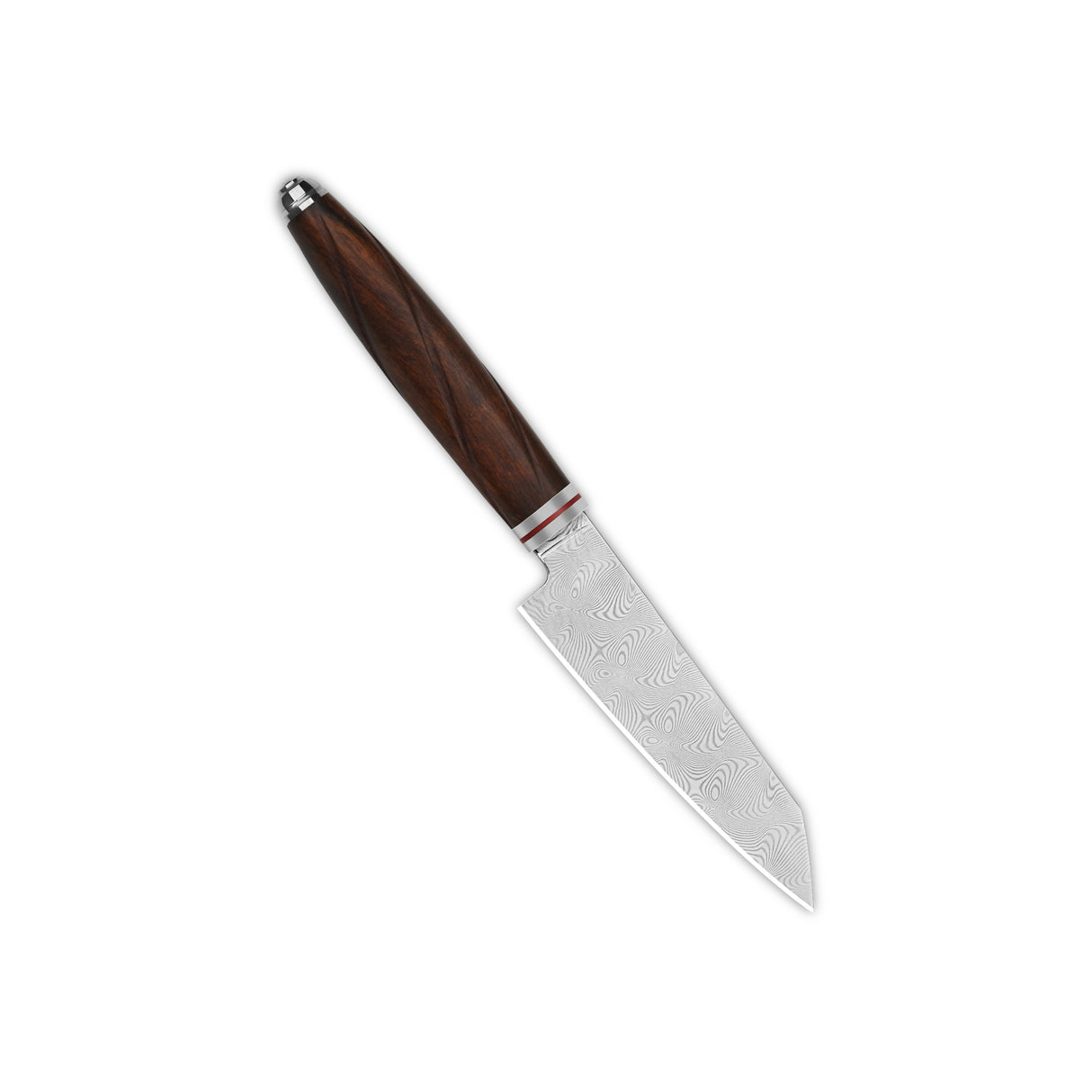 QSP Kitchen Knife Mulan系列 4英寸大马士革钢 沙漠铁木柄 QS-KK-005B 木色 750