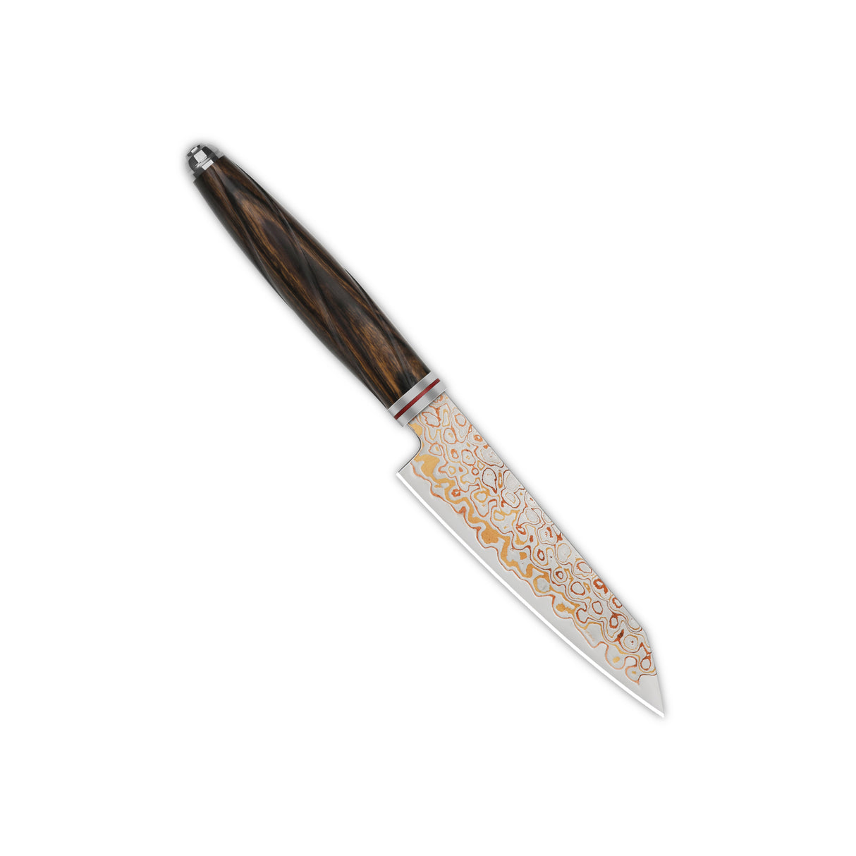 QSP Kitchen Knife Mulan系列 4英寸大马士革钢 沙漠铁木柄 QS-KK-005C 黑木色 850