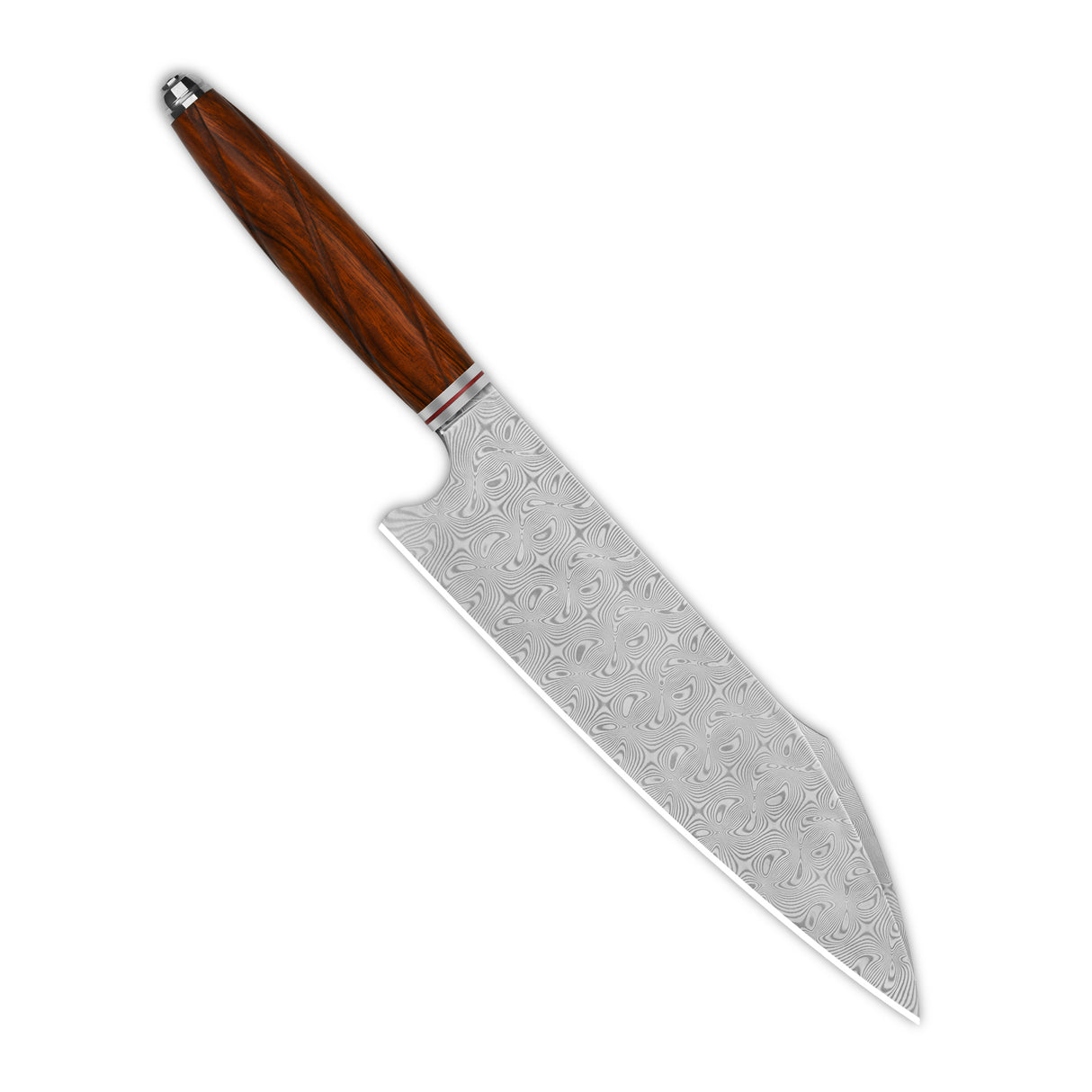 QSP Kitchen Knife Mulan系列 8英寸大马士革钢 沙漠铁木柄 QS-KK-001B 木色 1300