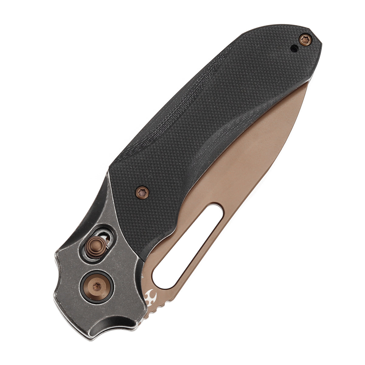 KANSEPT Quasar 154CM钢 G10 手柄 T1099V3 深玫瑰金色 880